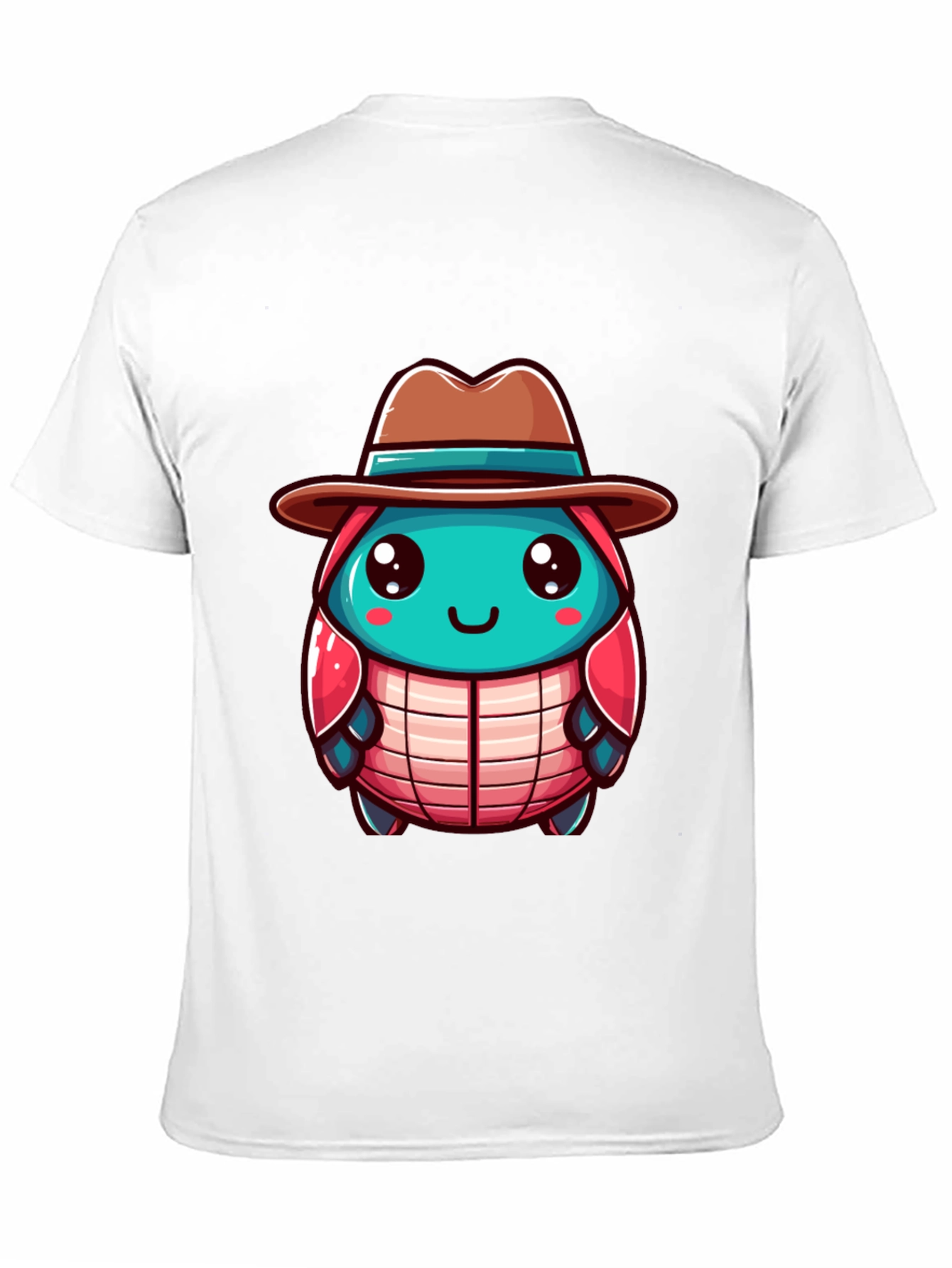 Cartoon Character on Black T-Shirt