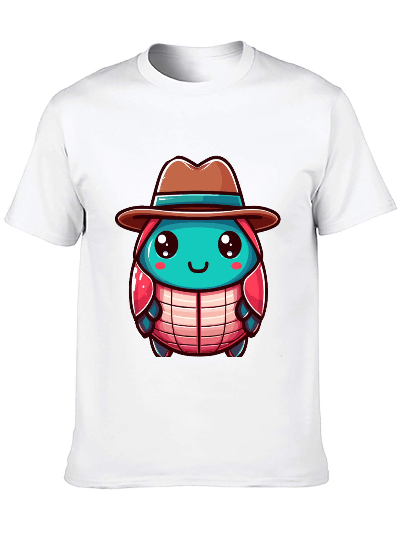 Cartoon Character on Black T-Shirt