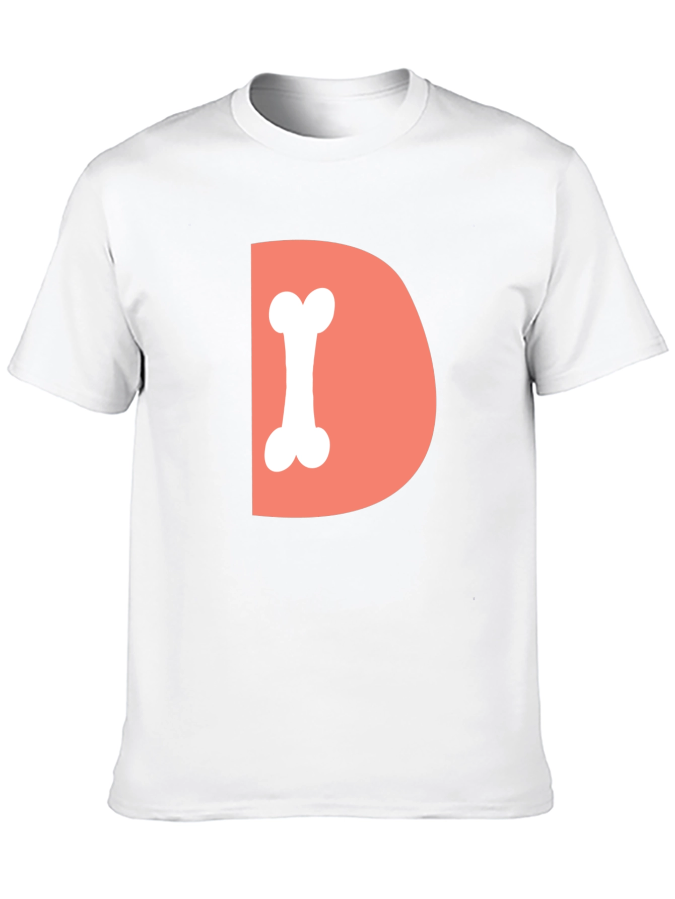 Funny Dog Bone Letter D Graphic Tee