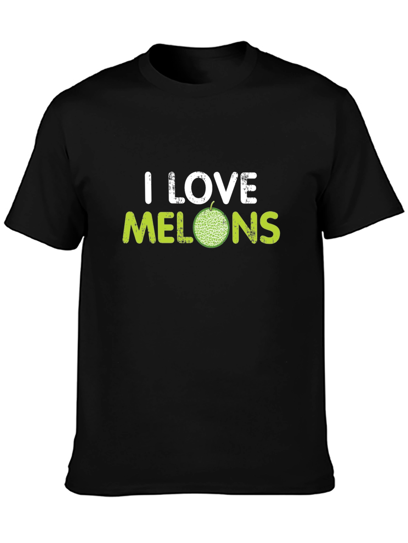 I Love Melons Graphic T-Shirt - Black