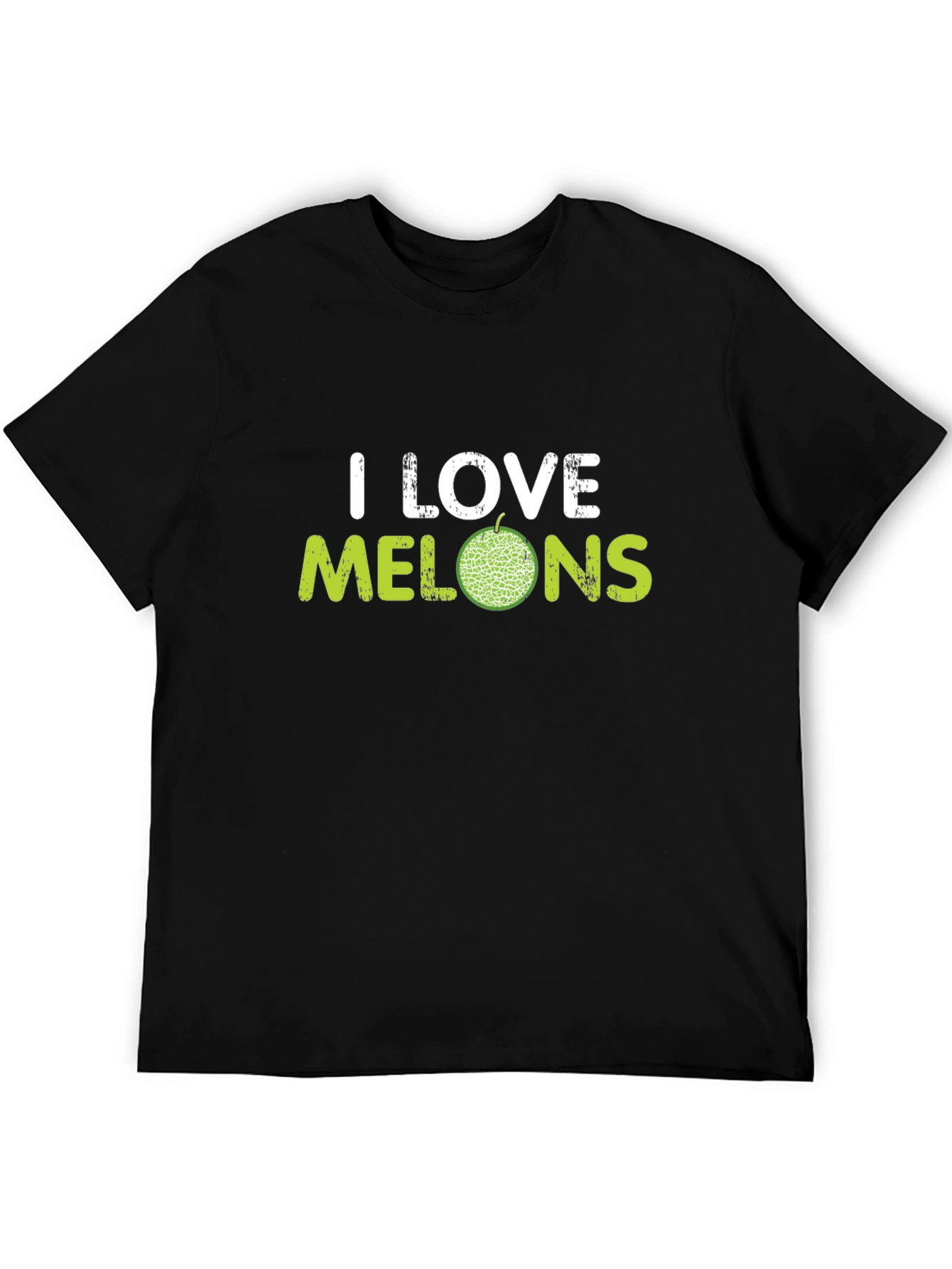 I Love Melons Graphic T-Shirt - Black
