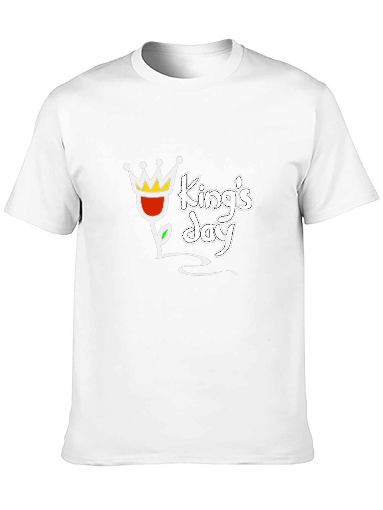 Kings Day Black T-Shirt with Crown Graphic