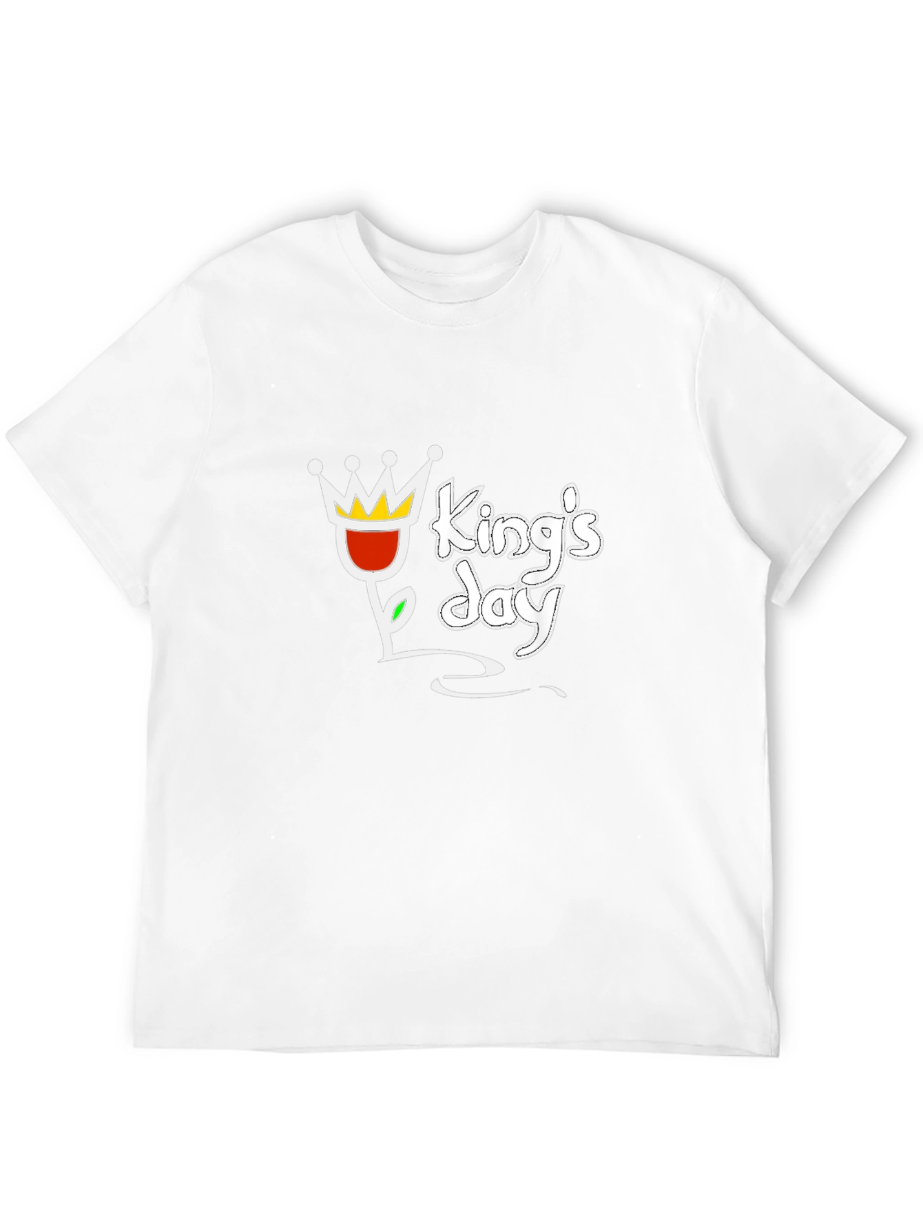 Kings Day Black T-Shirt with Crown Graphic