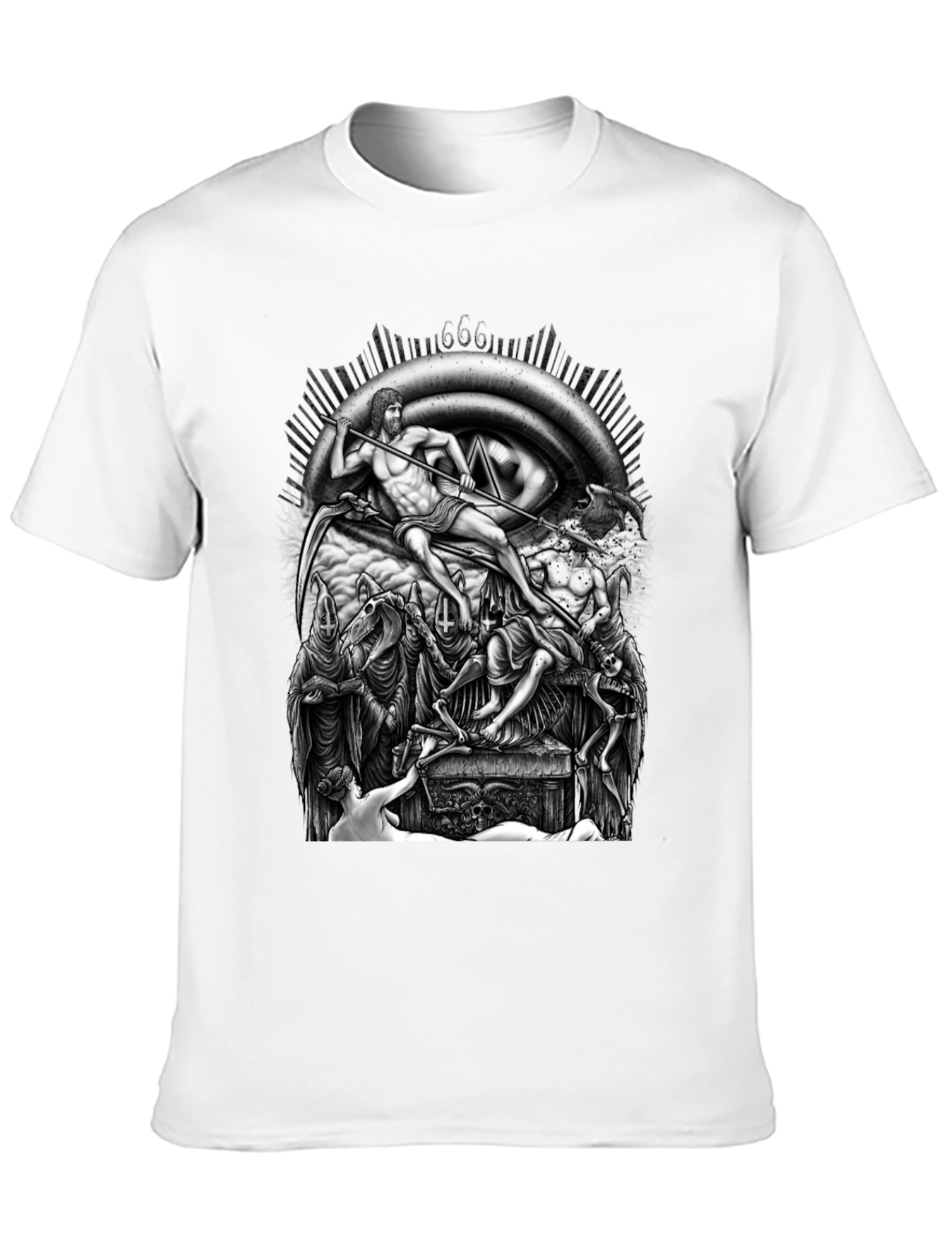 Grim Reaper Graphic Tee - Black Cotton T-Shirt
