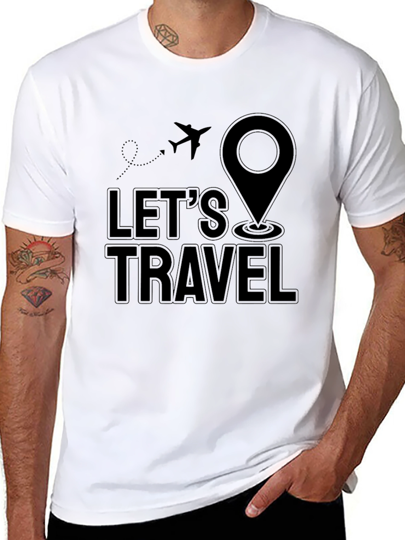 Lets Travel Graphic T-Shirt - Adventure Awaits