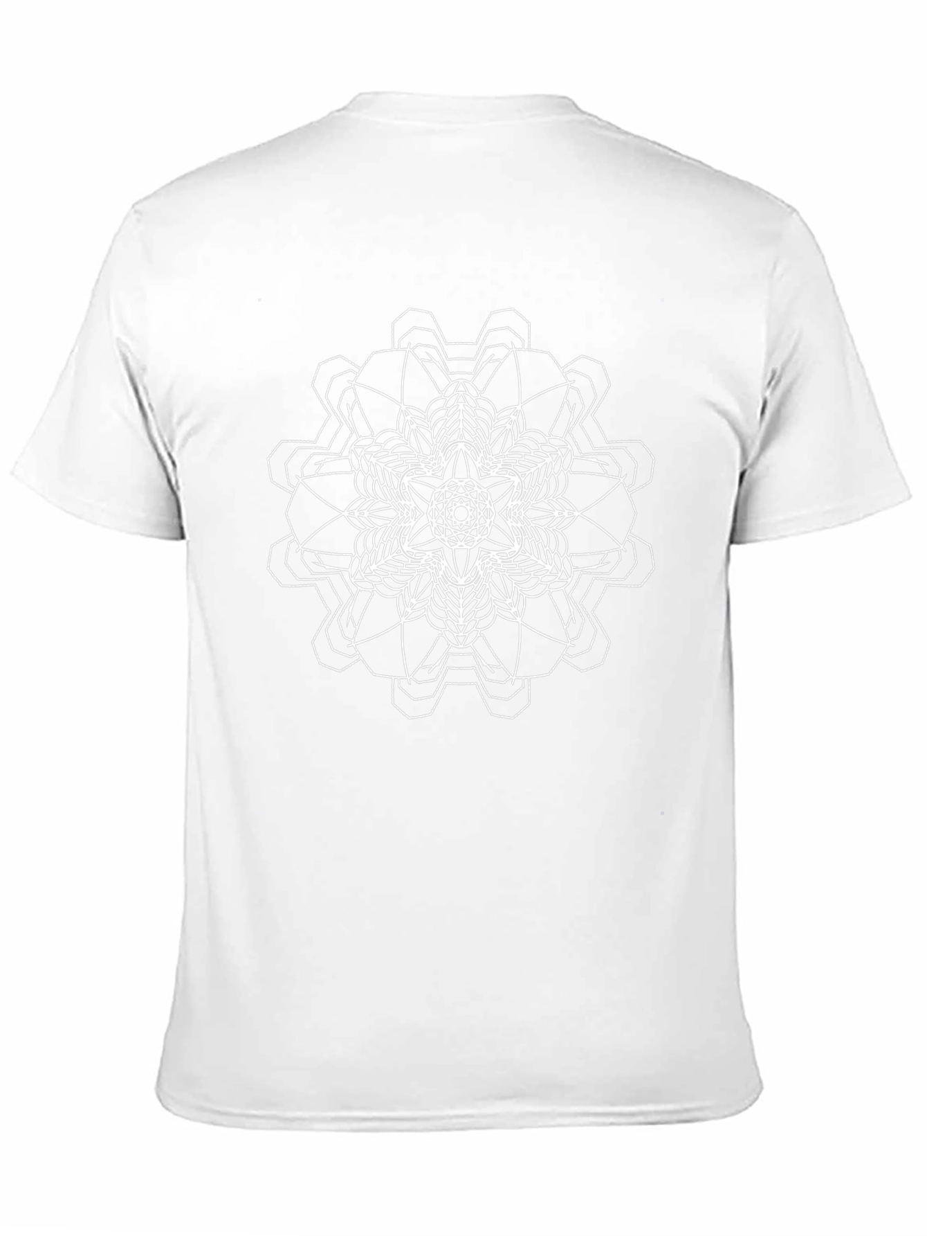 Geometric Mandala Graphic Tee - Black Cotton Comfort