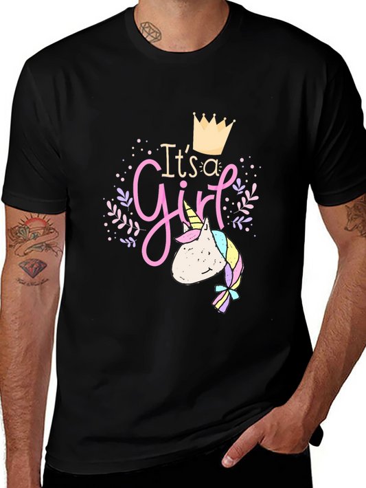 Its a Girl Unicorn Baby Shower T-Shirt