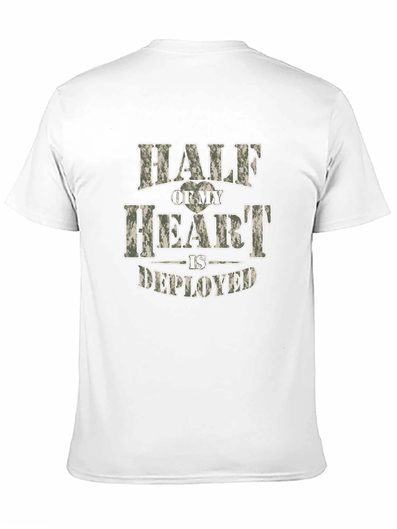Half My Heart is Deployed Black Tee