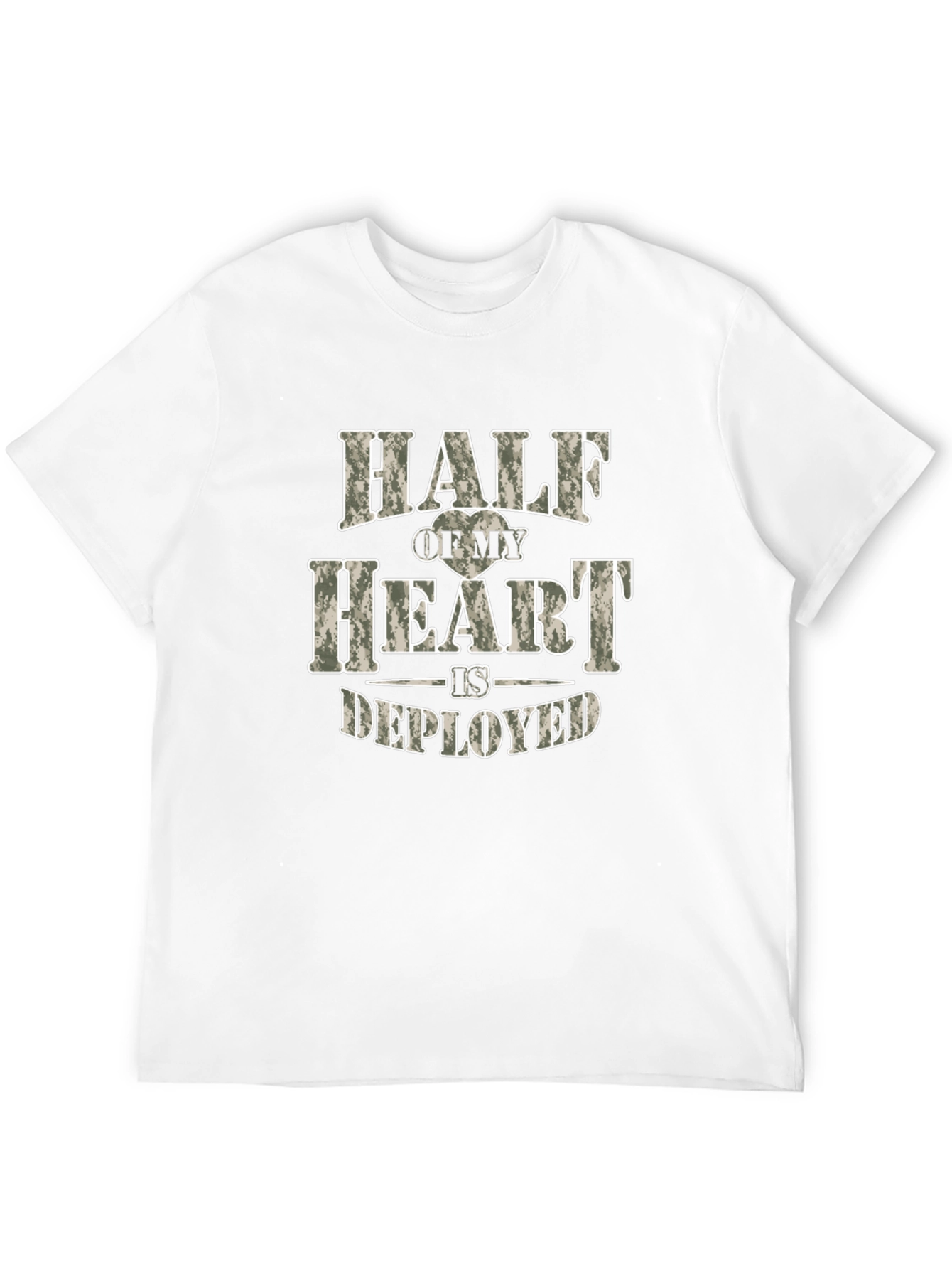 Half My Heart is Deployed Black Tee