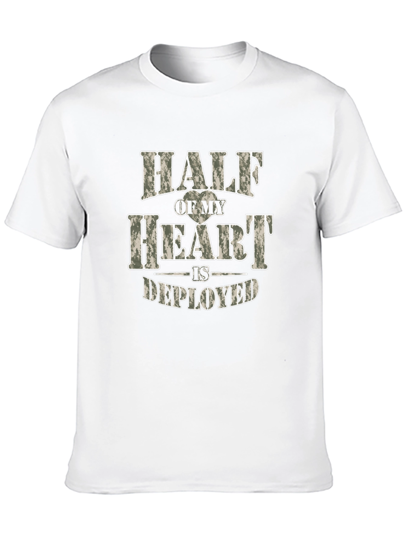 Half My Heart is Deployed Black Tee