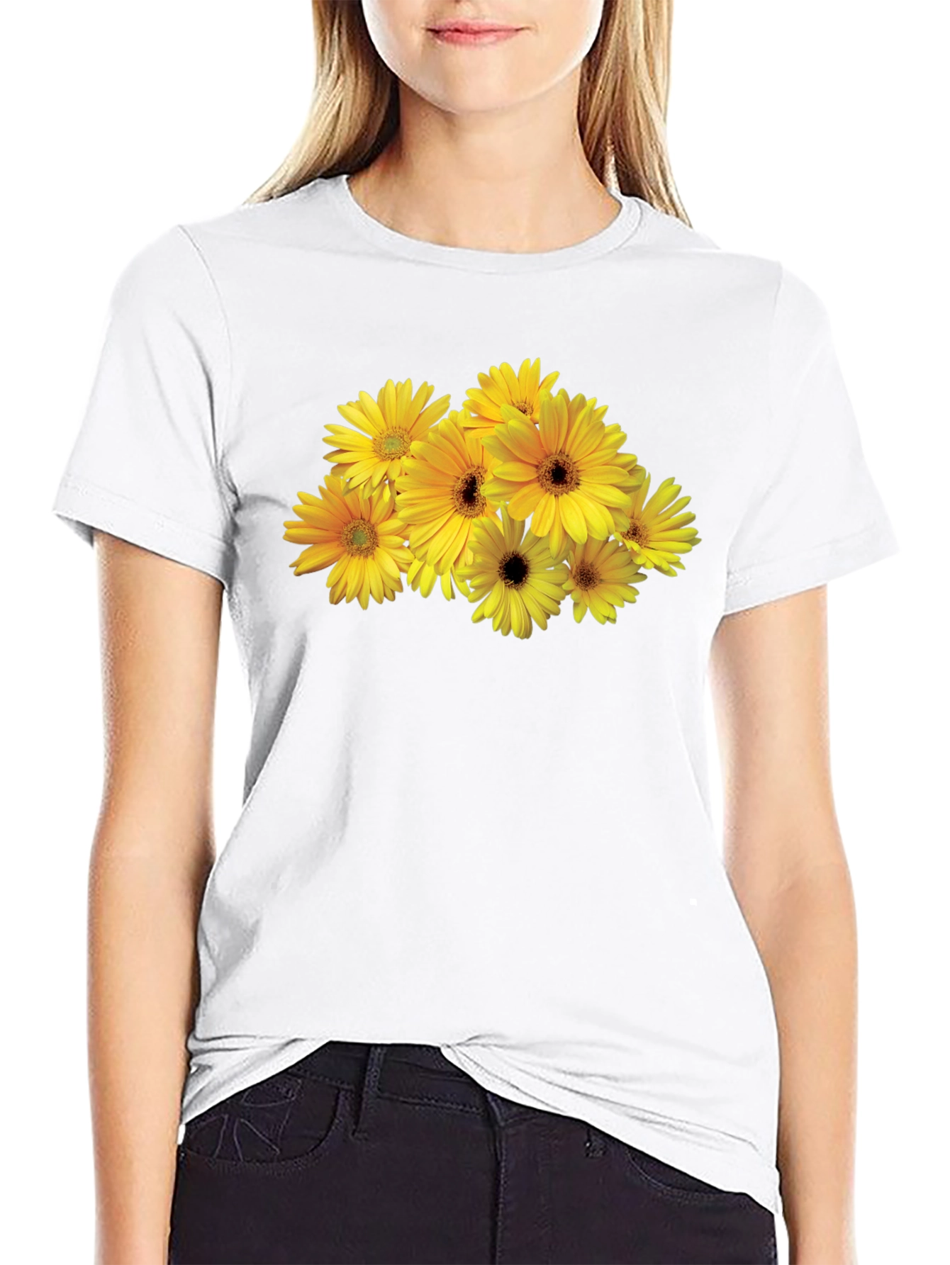 Floral Graphic Tee - Black Unisex Fit