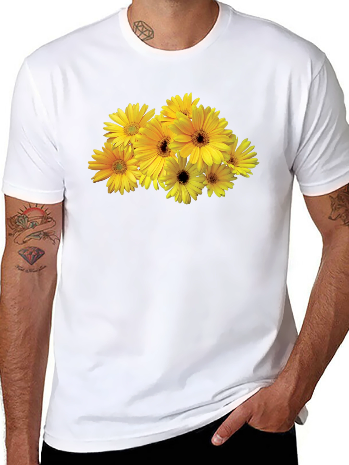Floral Graphic Tee - Black Unisex Fit