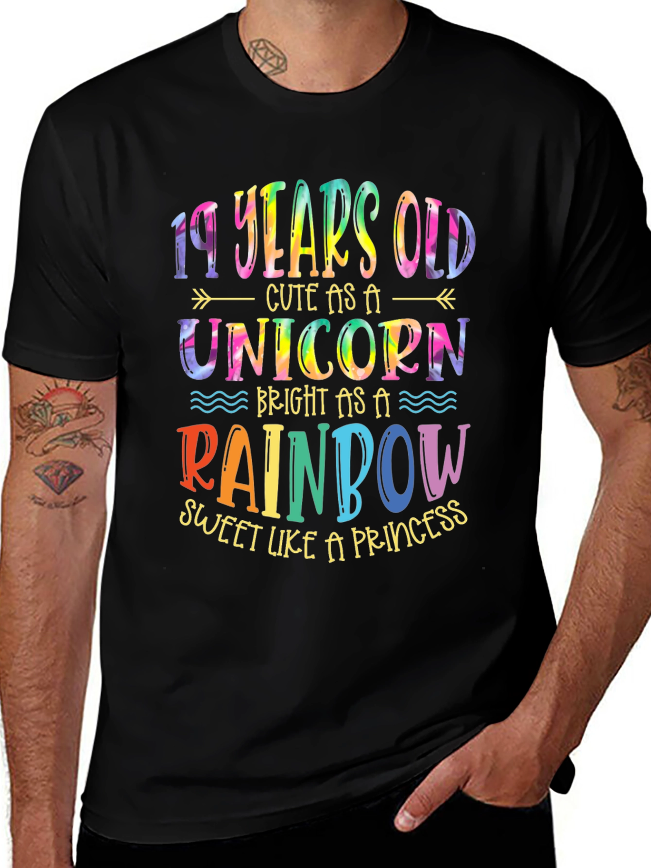 19 Years Old Unicorn Rainbow T-Shirt