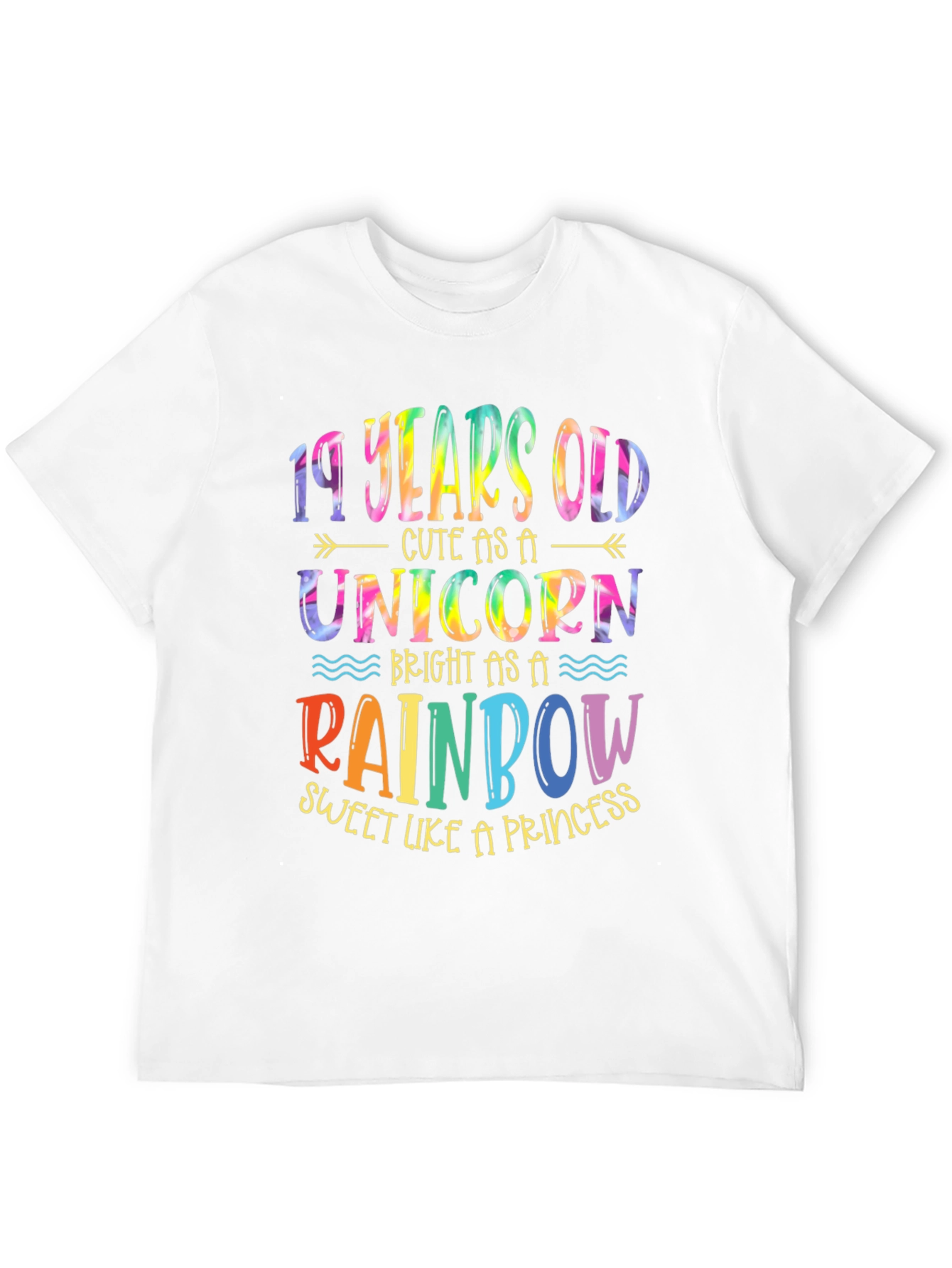 19 Years Old Unicorn Rainbow T-Shirt