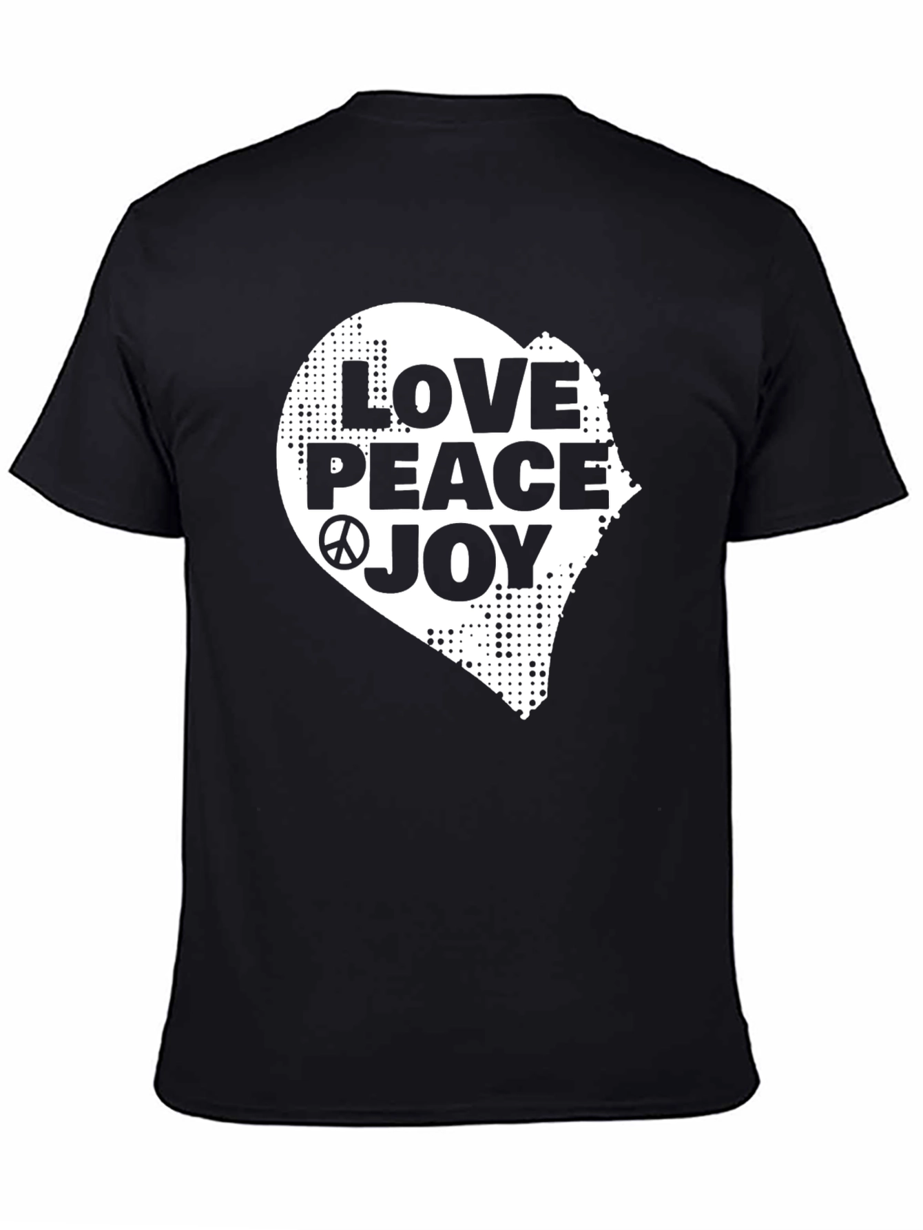 Love Peace Joy Graphic Tee - Black