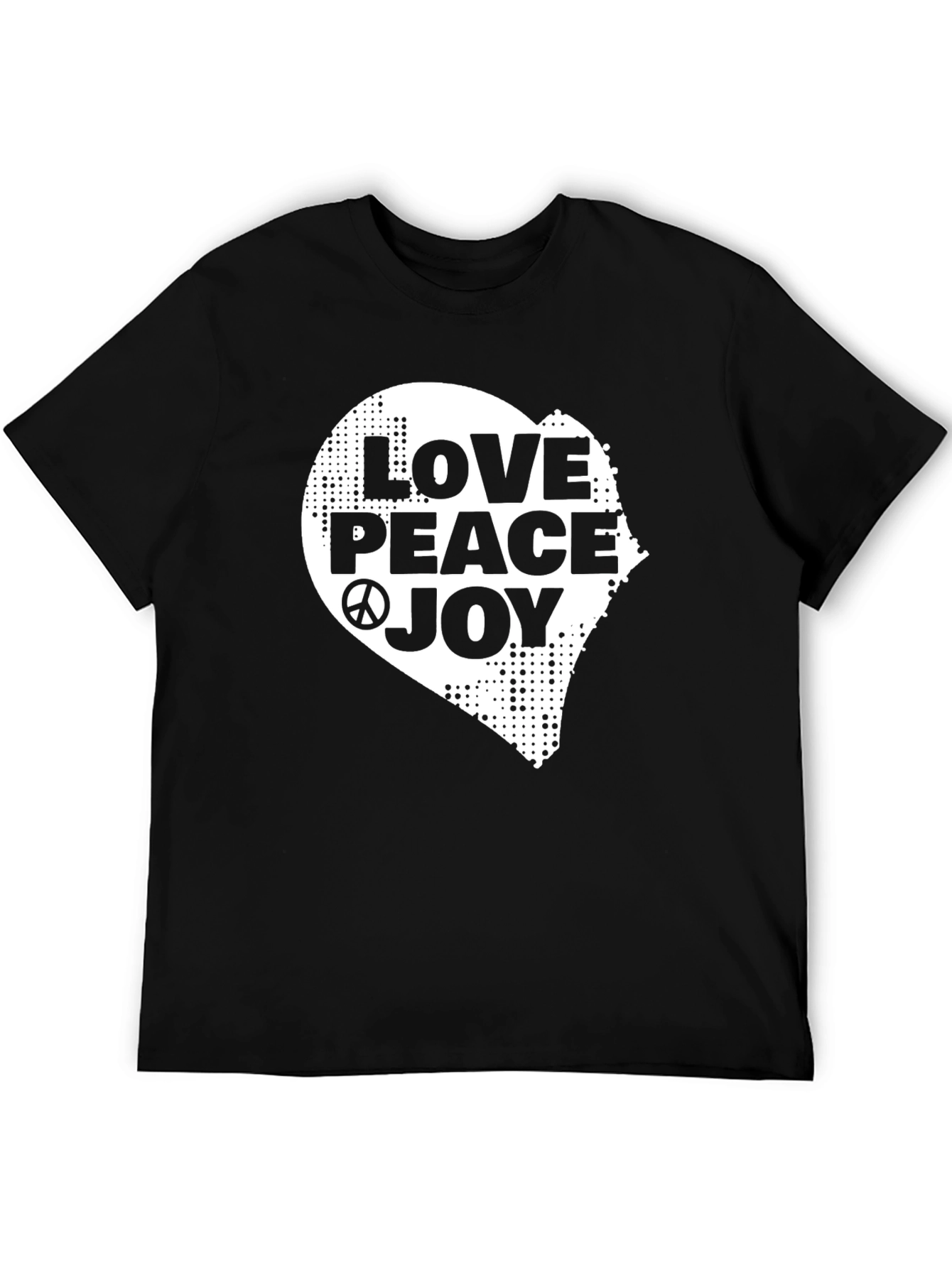 Love Peace Joy Graphic Tee - Black