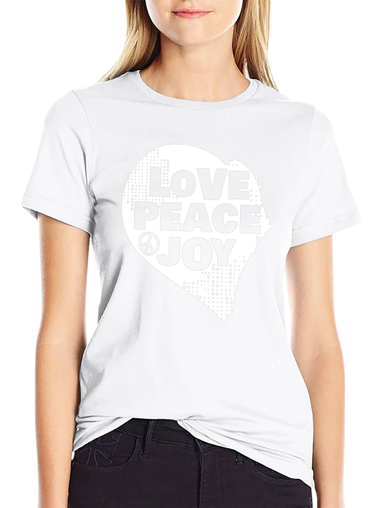 Love Peace Joy Graphic Tee - Black