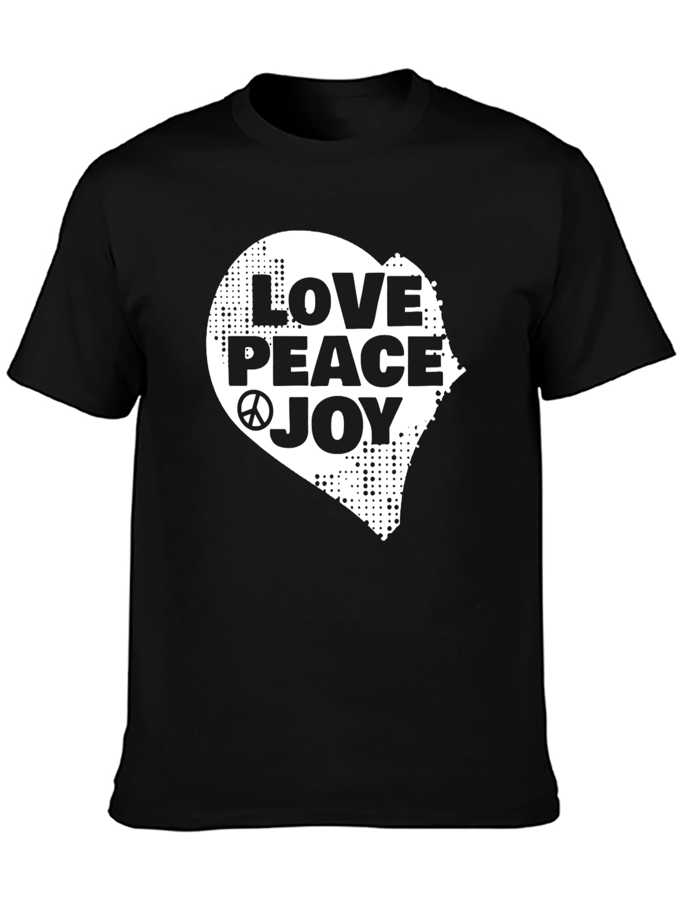 Love Peace Joy Graphic Tee - Black