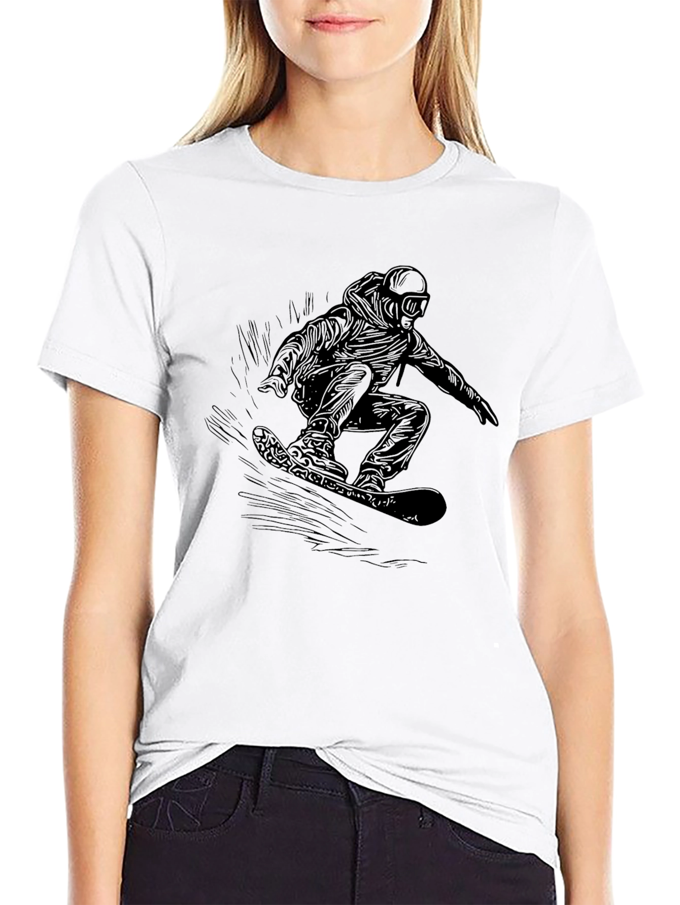 Black Snowboarder Graphic Tee