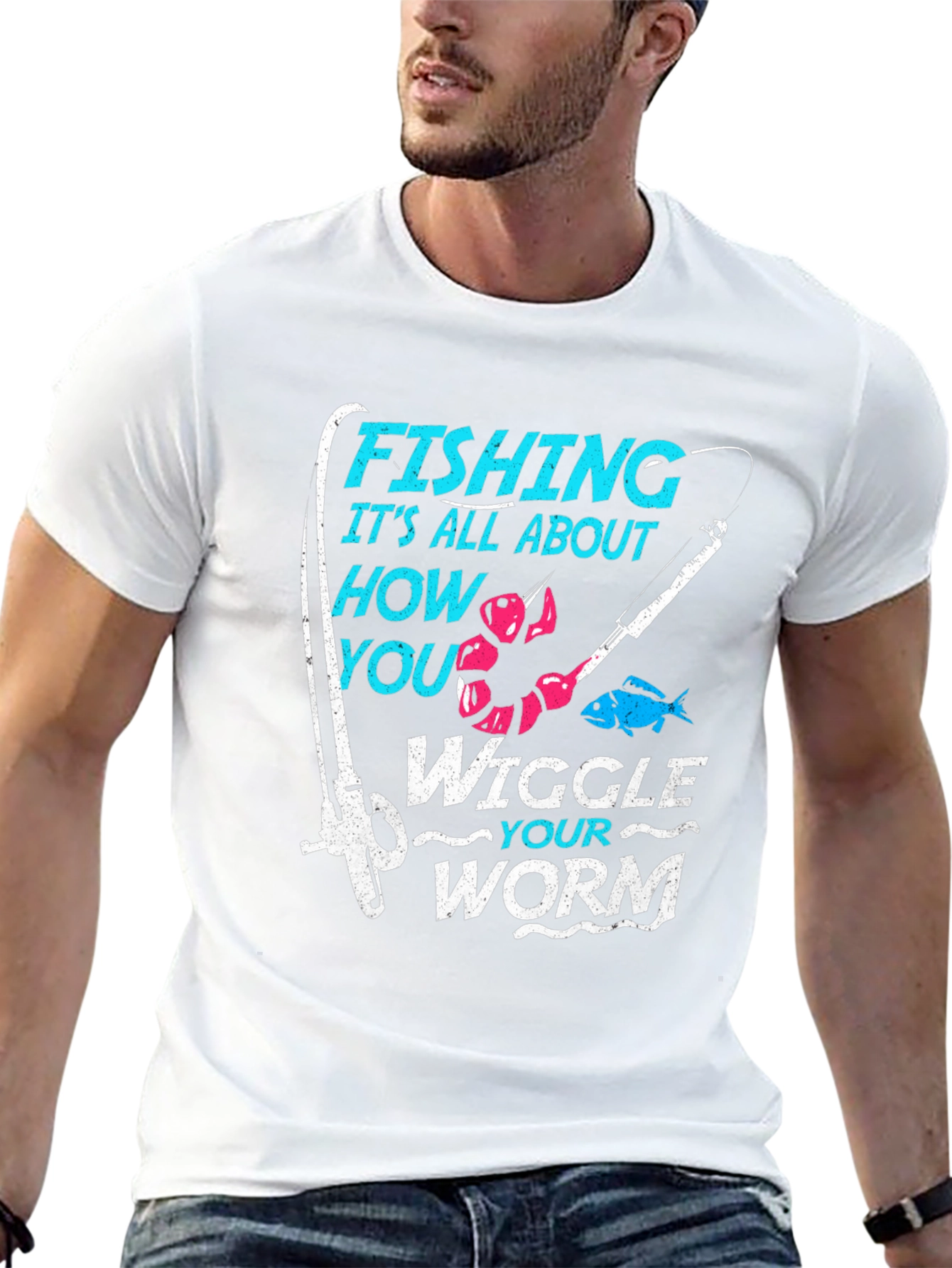 Fishing Wiggle Your Worm Graphic T-Shirt