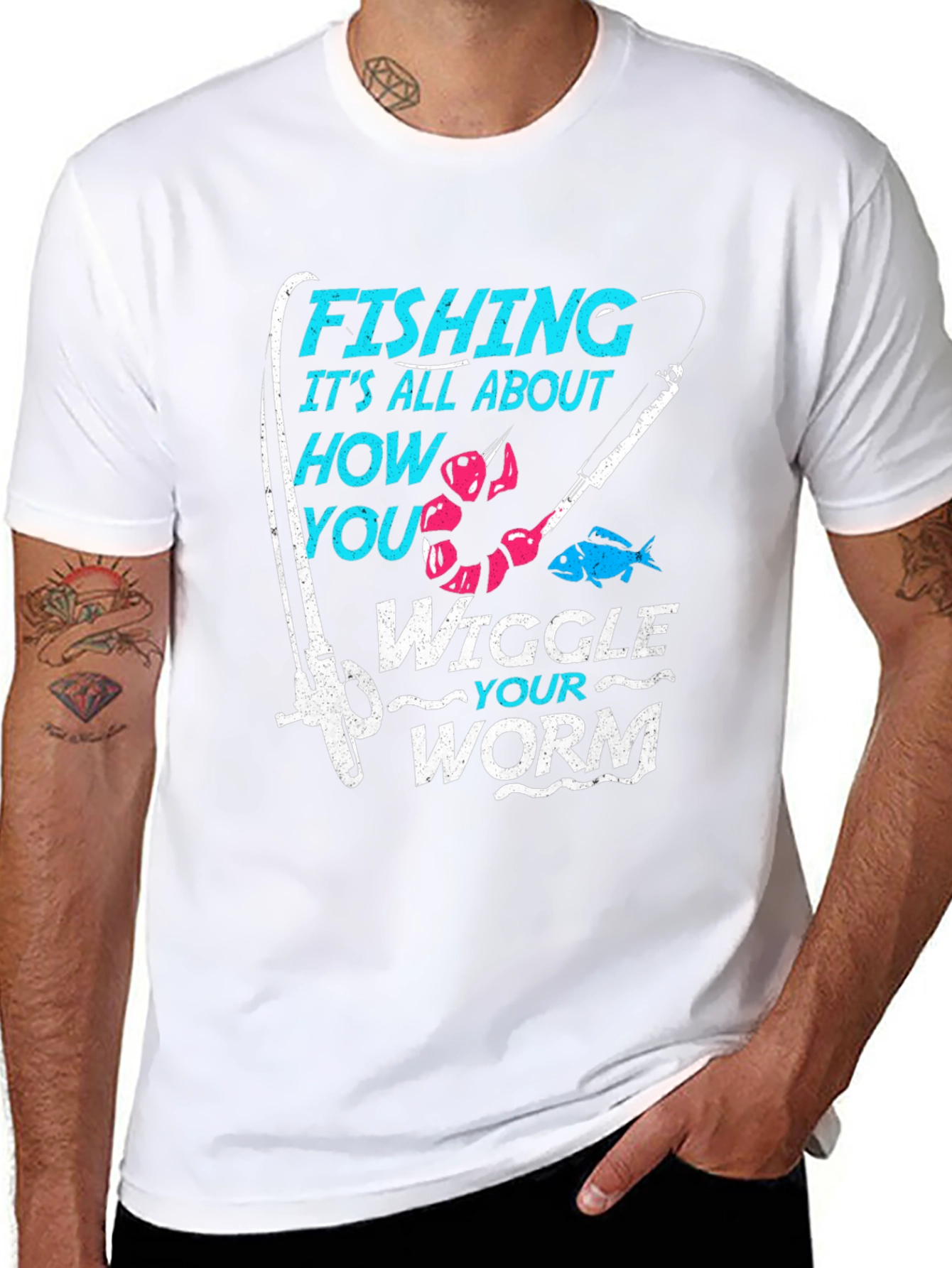 Fishing Wiggle Your Worm Graphic T-Shirt