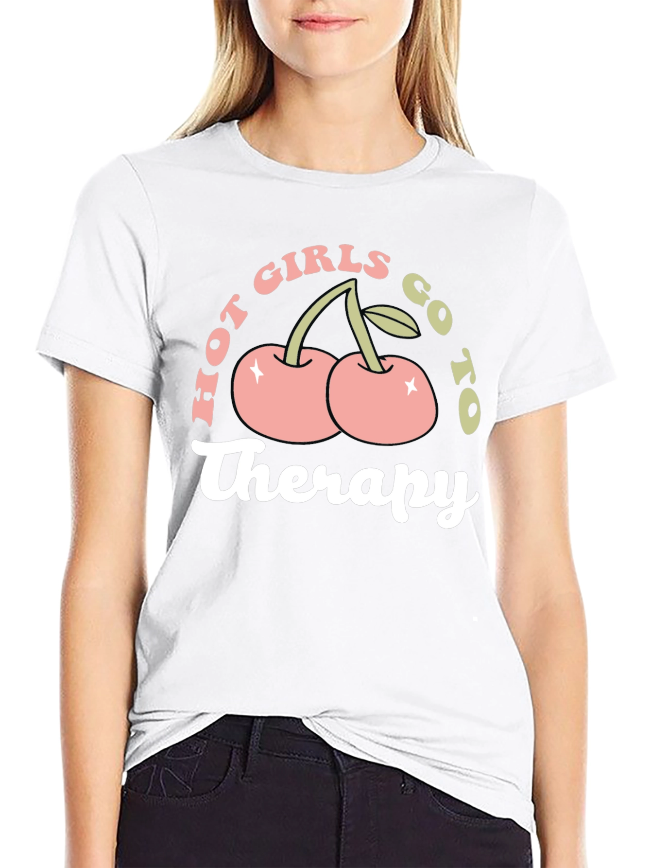 Hot Girls Go To Therapy T-Shirt Funny Graphic Tee