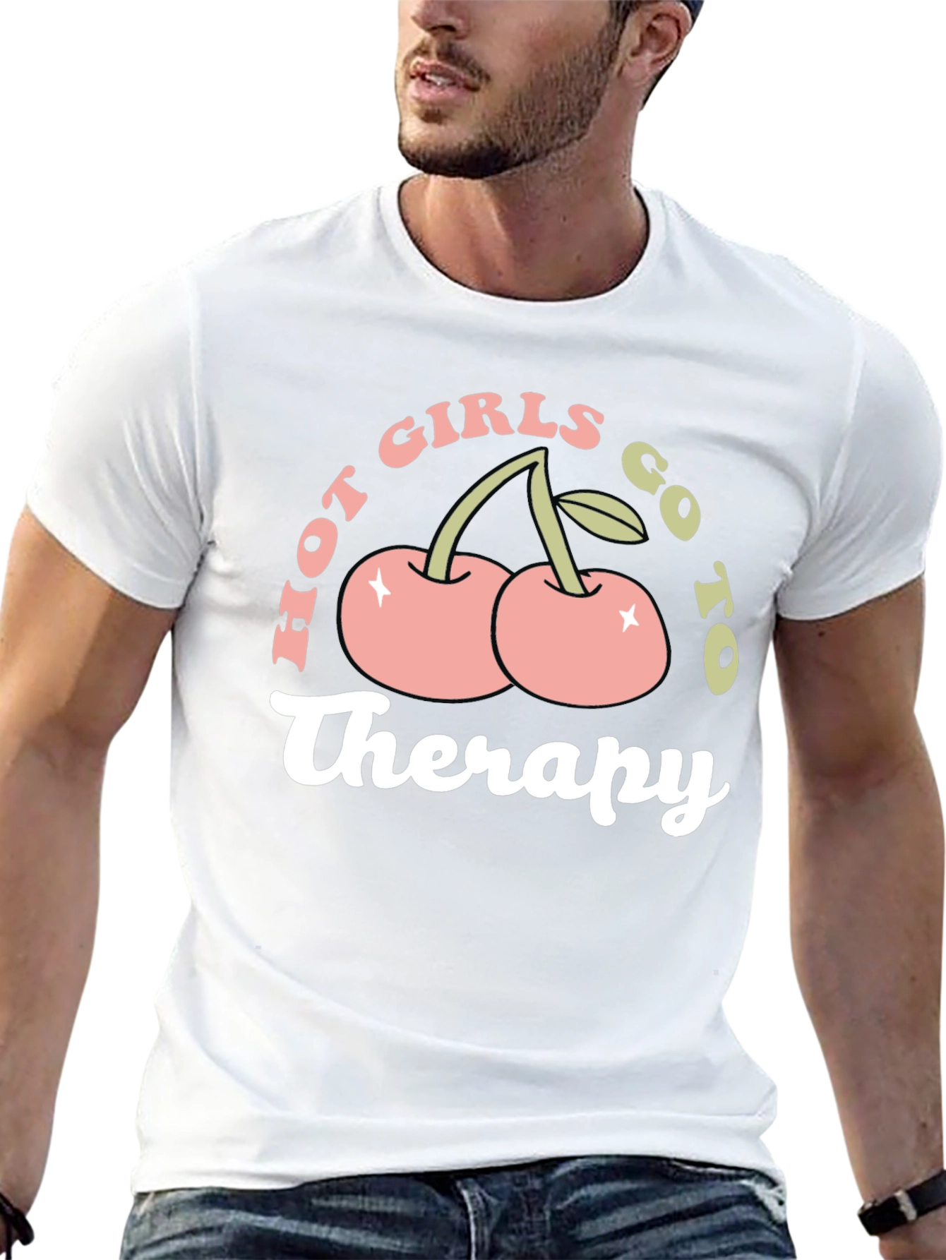 Hot Girls Go To Therapy T-Shirt Funny Graphic Tee