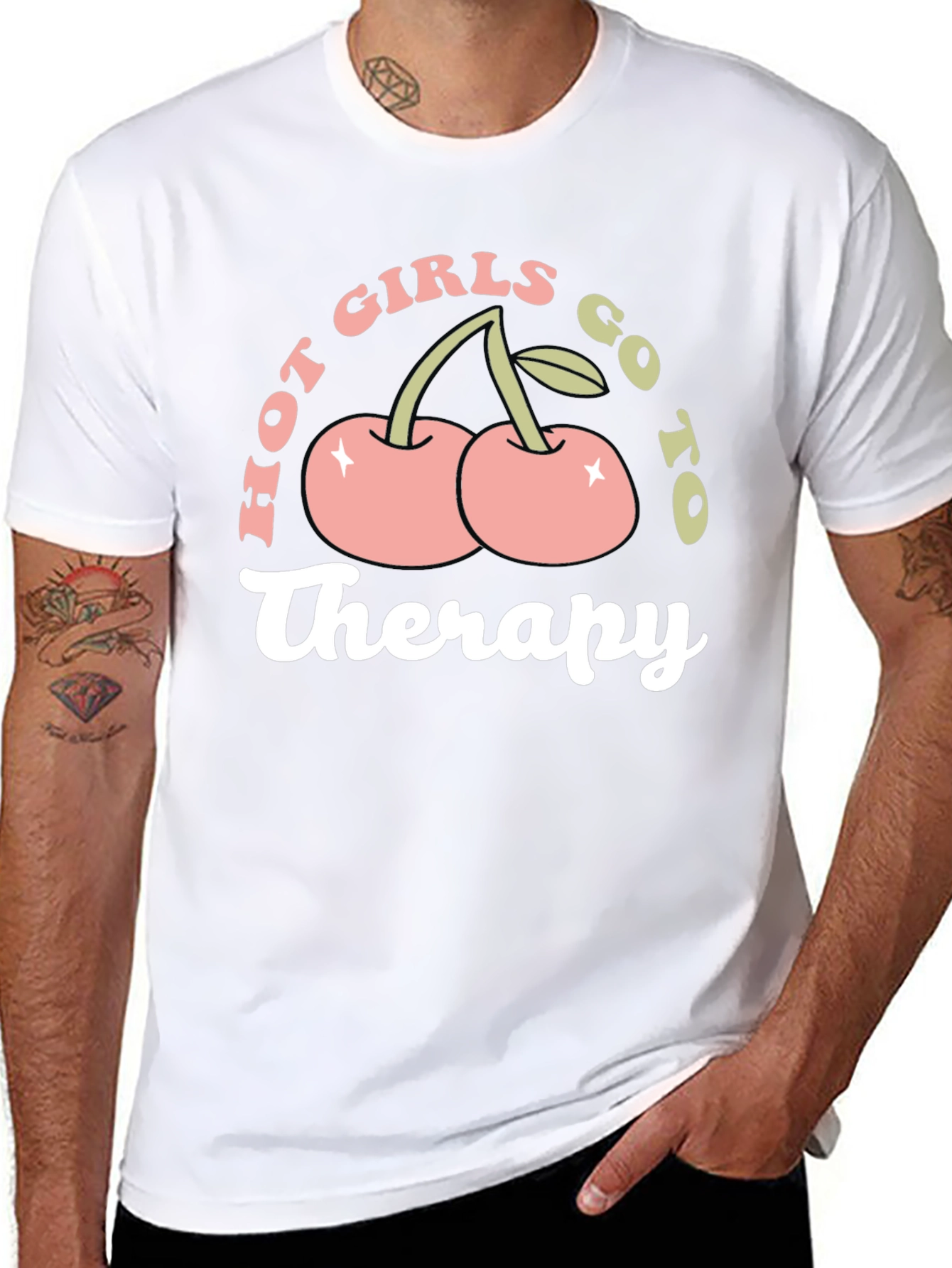 Hot Girls Go To Therapy T-Shirt Funny Graphic Tee