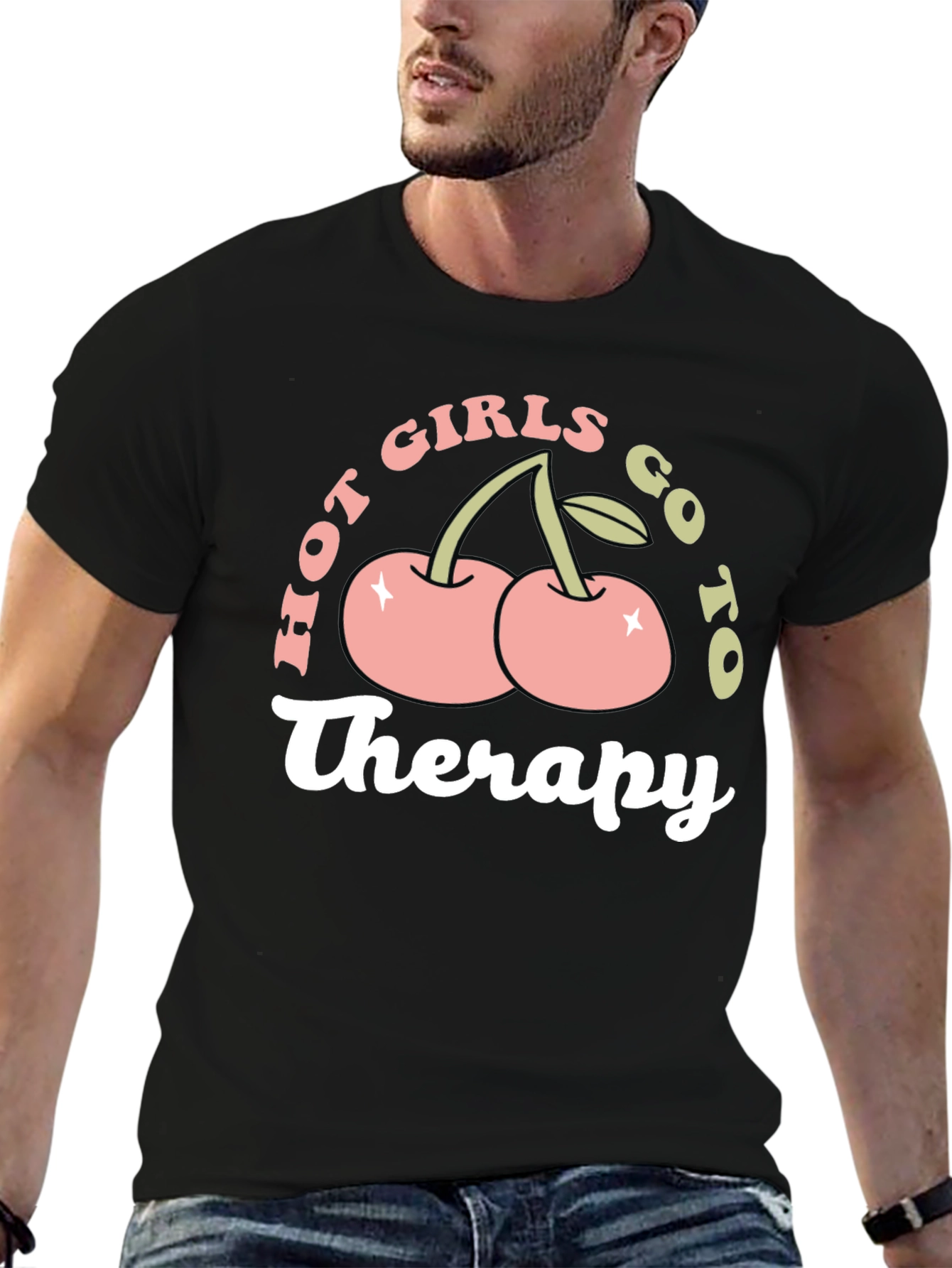 Hot Girls Go To Therapy T-Shirt Funny Graphic Tee
