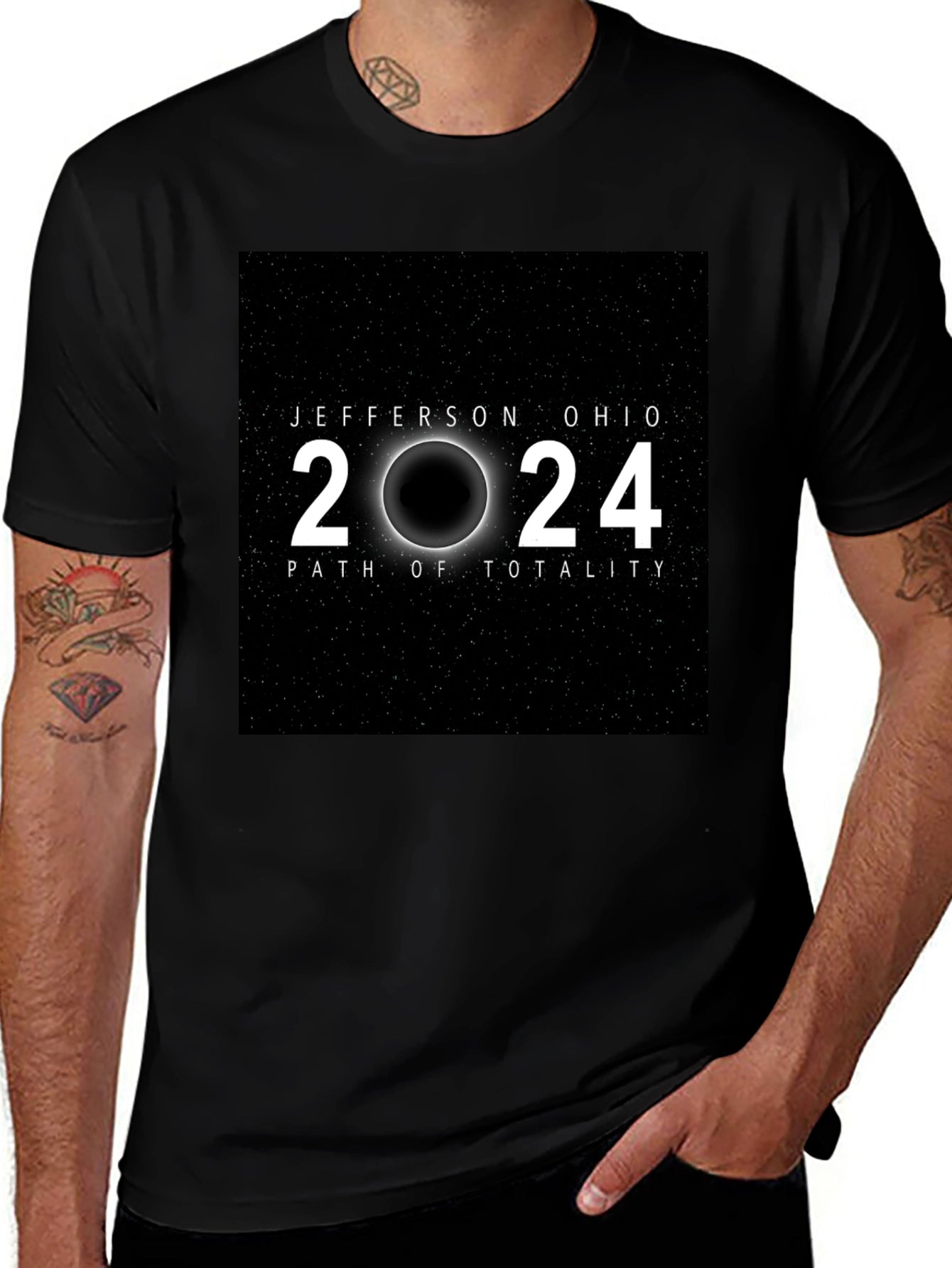 Jefferson Ohio 2024 Total Solar Eclipse T-Shirt