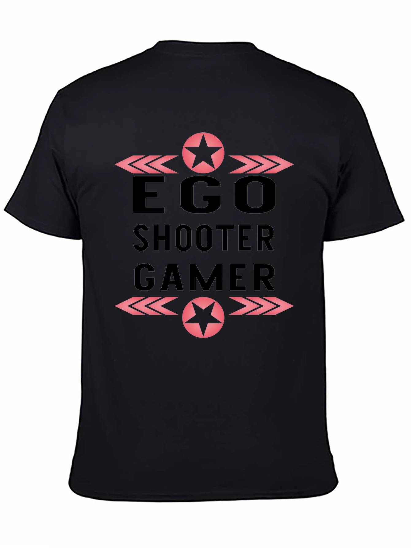 Ego Shooter Gamer Black Graphic T-Shirt