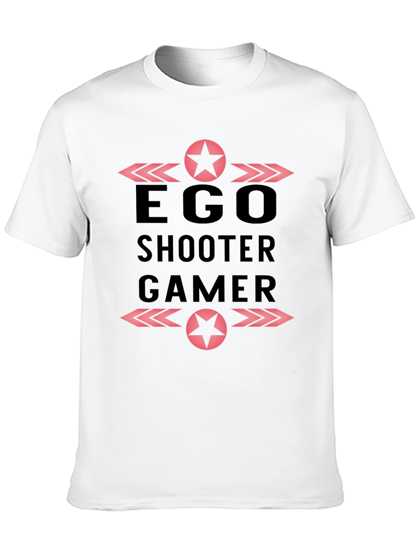 Ego Shooter Gamer Black Graphic T-Shirt