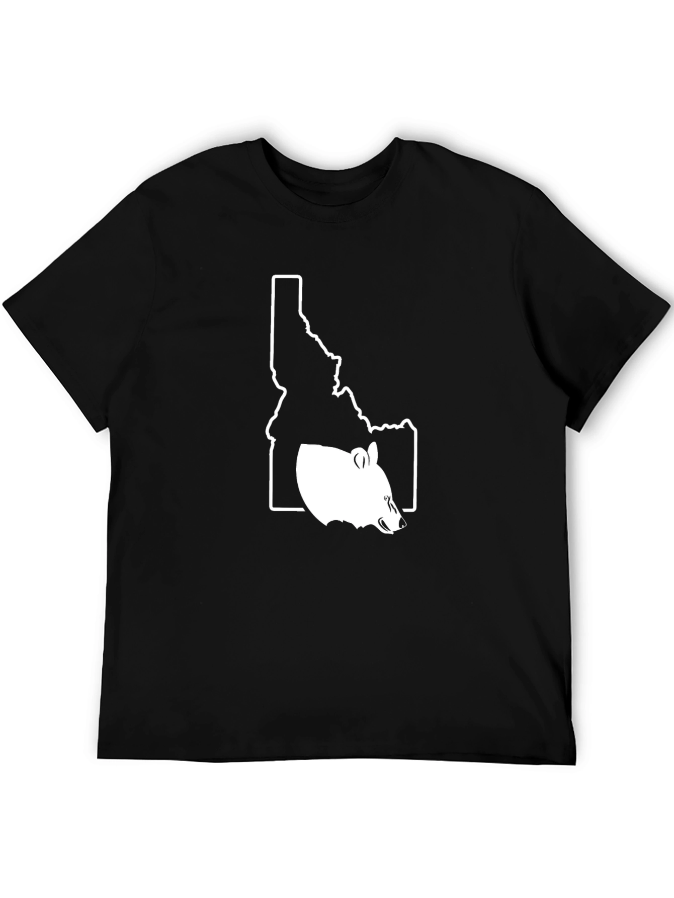 Idaho Bear Outline Black T-Shirt