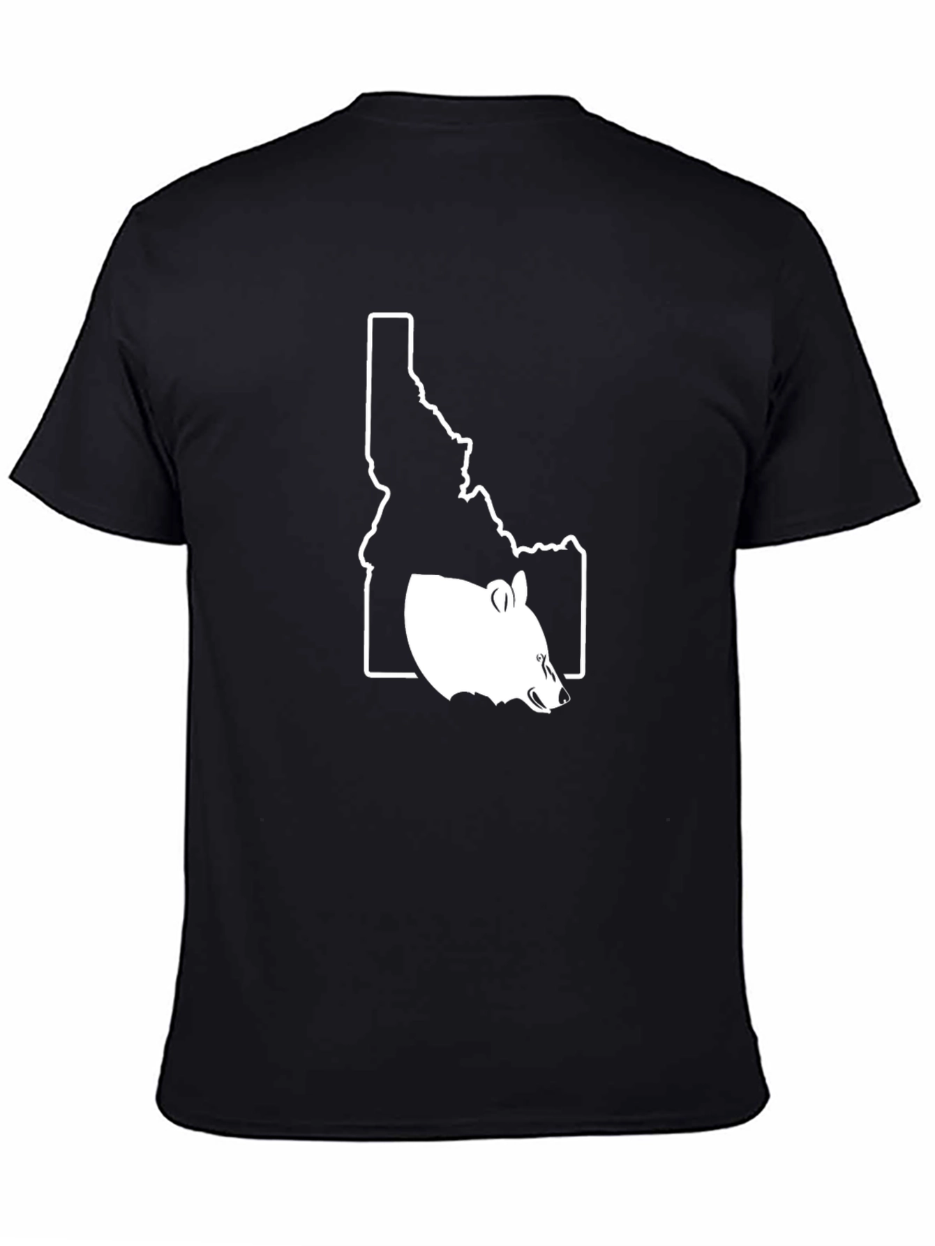 Idaho Bear Outline Black T-Shirt