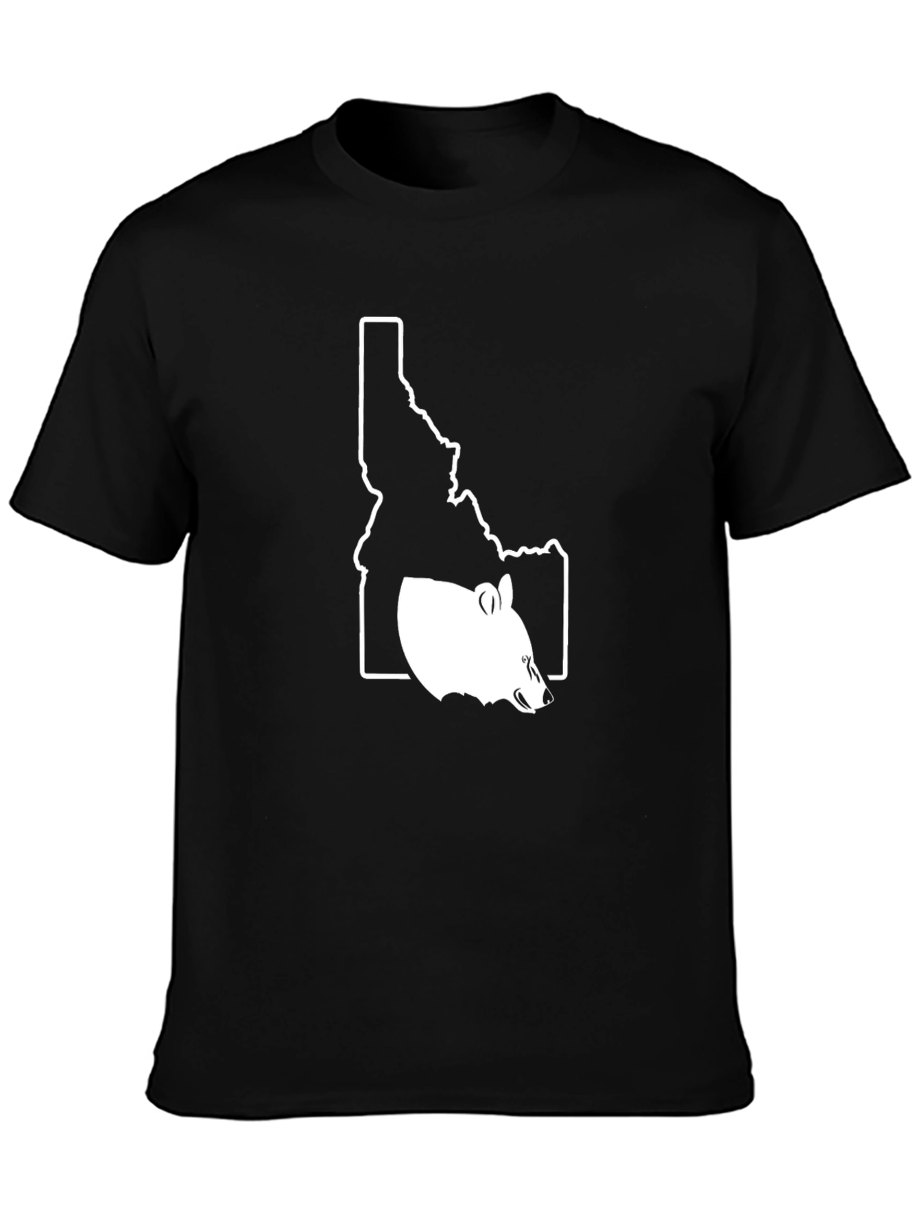 Idaho Bear Outline Black T-Shirt