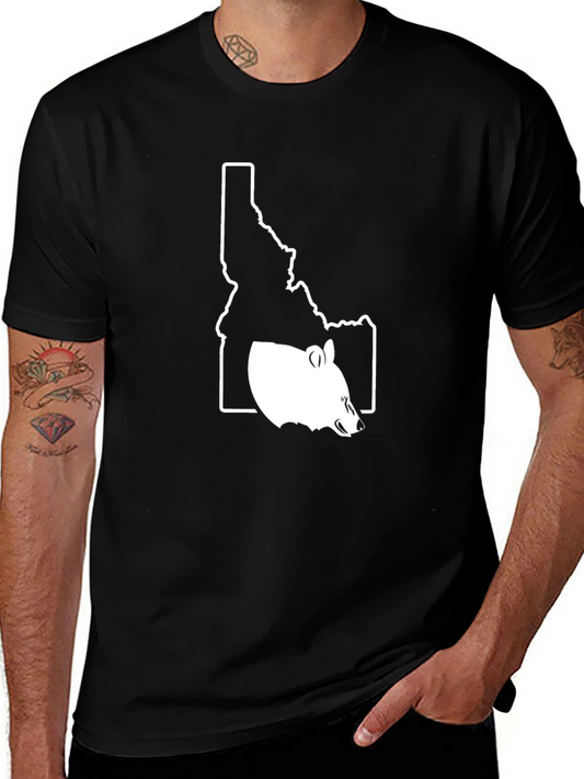 Idaho Bear Outline Black T-Shirt