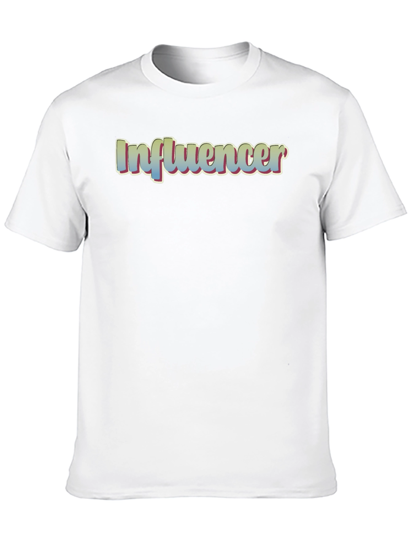Influencer Tee - Stylish Black Cotton Blend T-Shirt