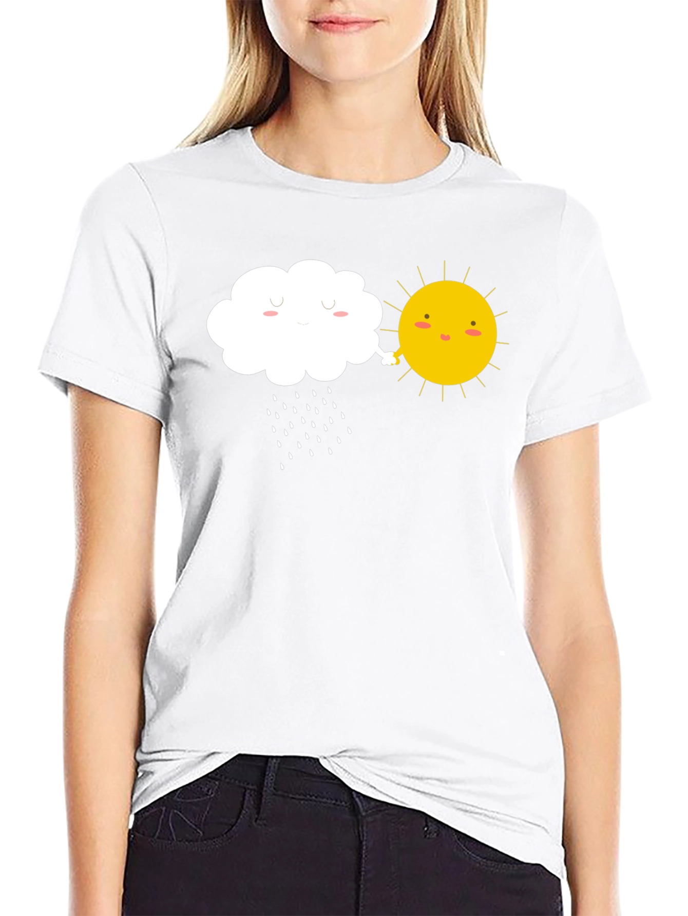 Cute Sun and Cloud Graphic Tee
