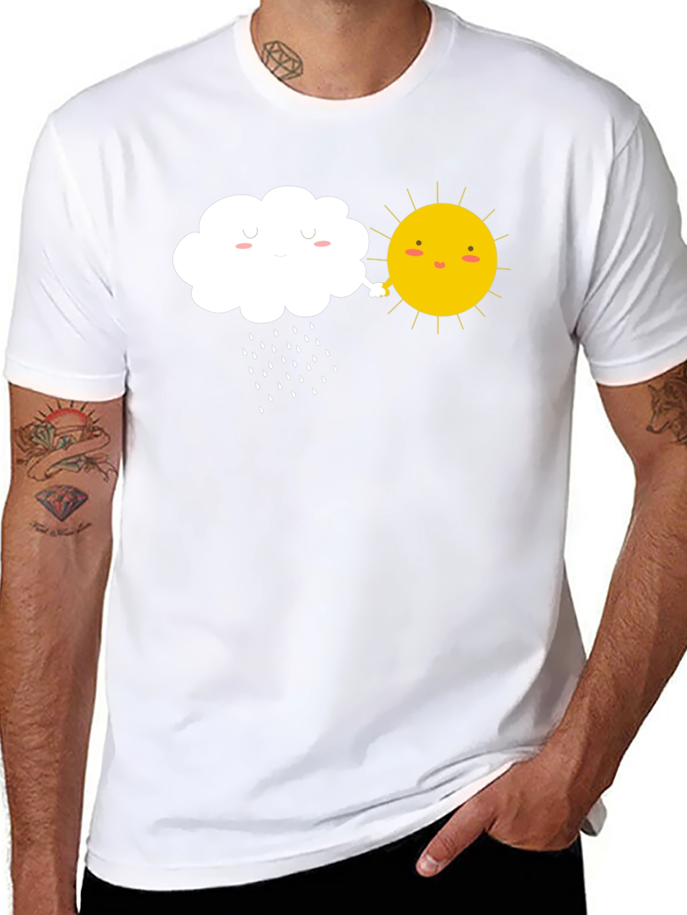 Cute Sun and Cloud Graphic Tee