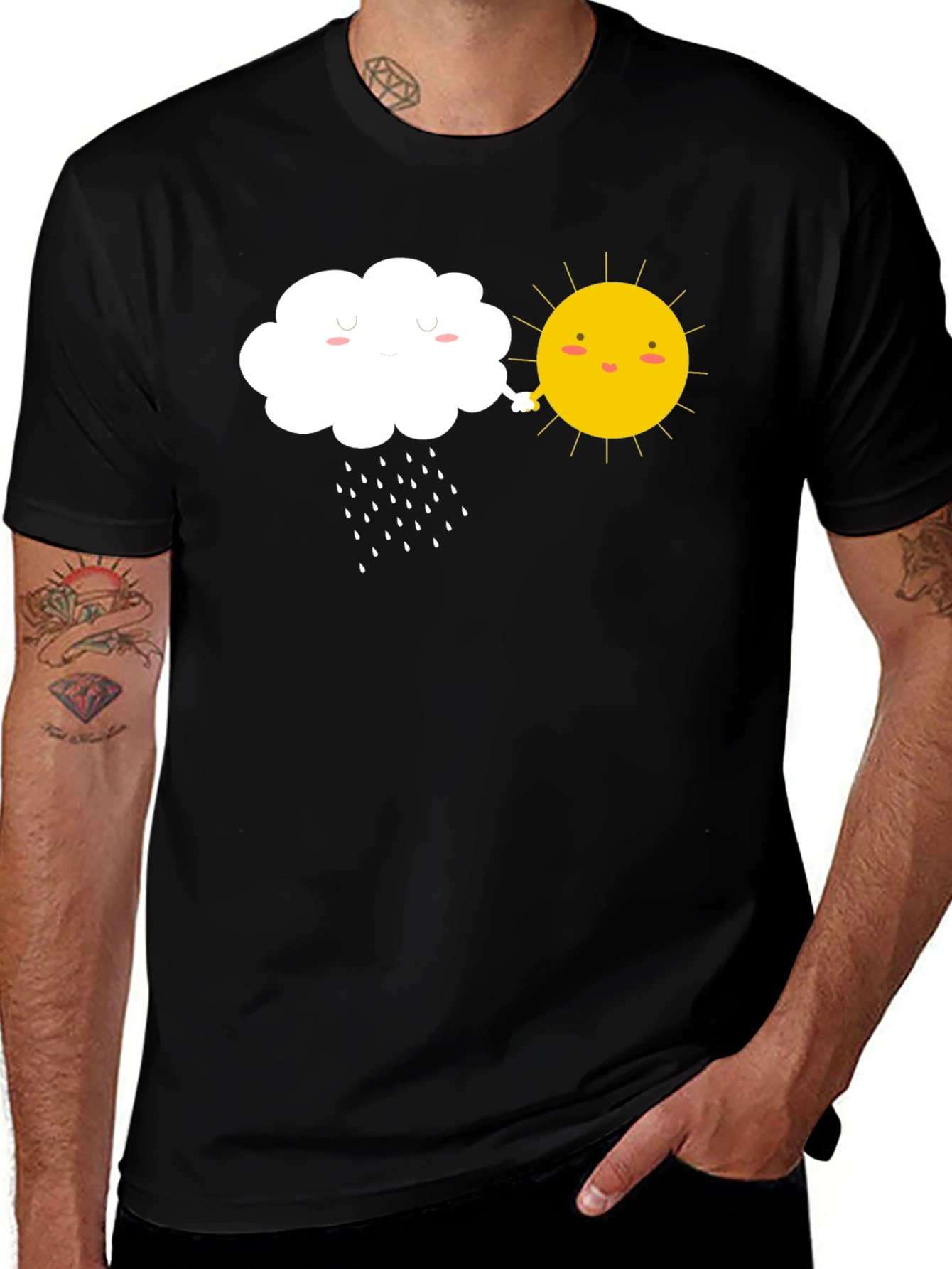 Cute Sun and Cloud Graphic Tee