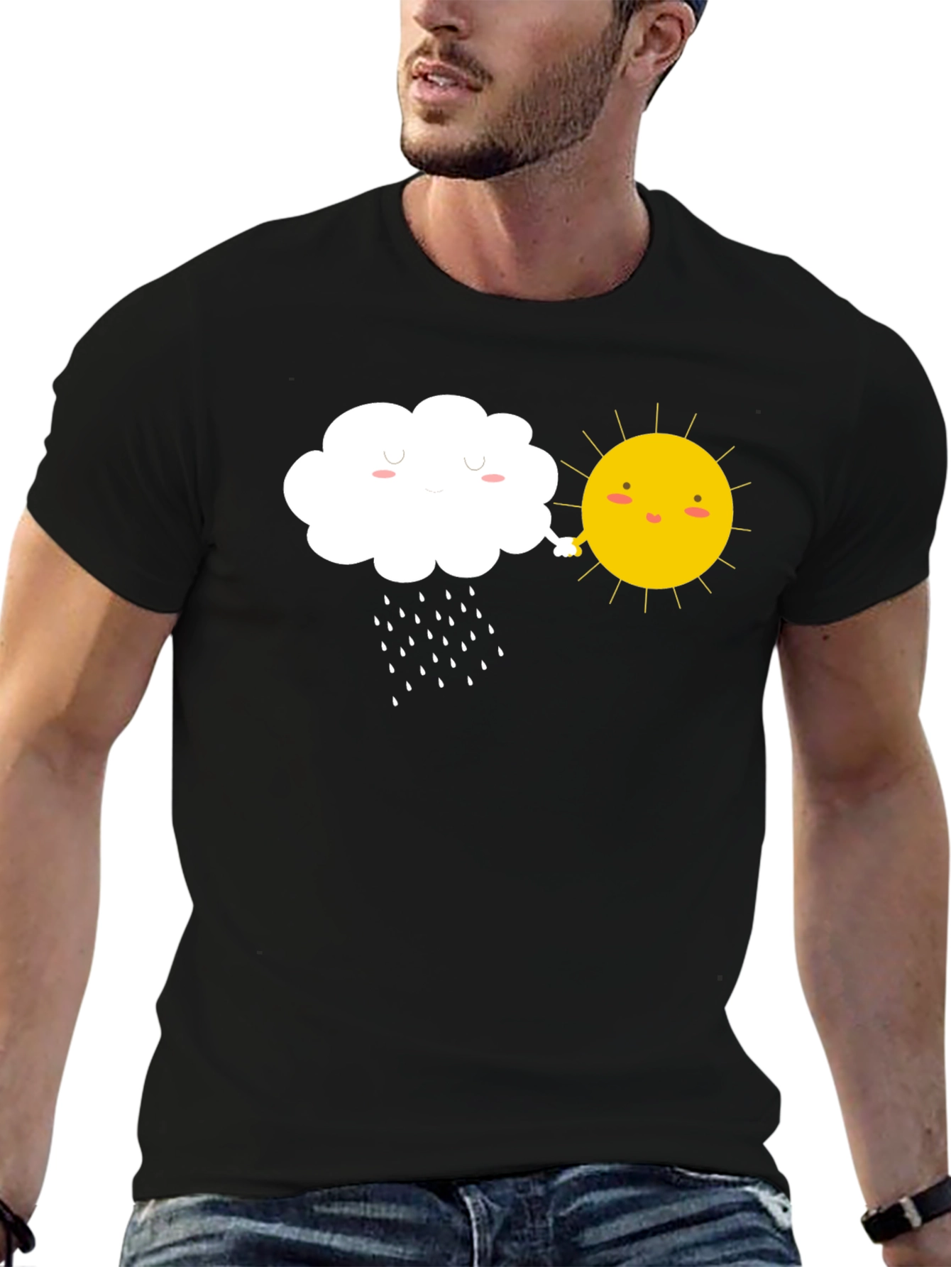 Cute Sun and Cloud Graphic Tee
