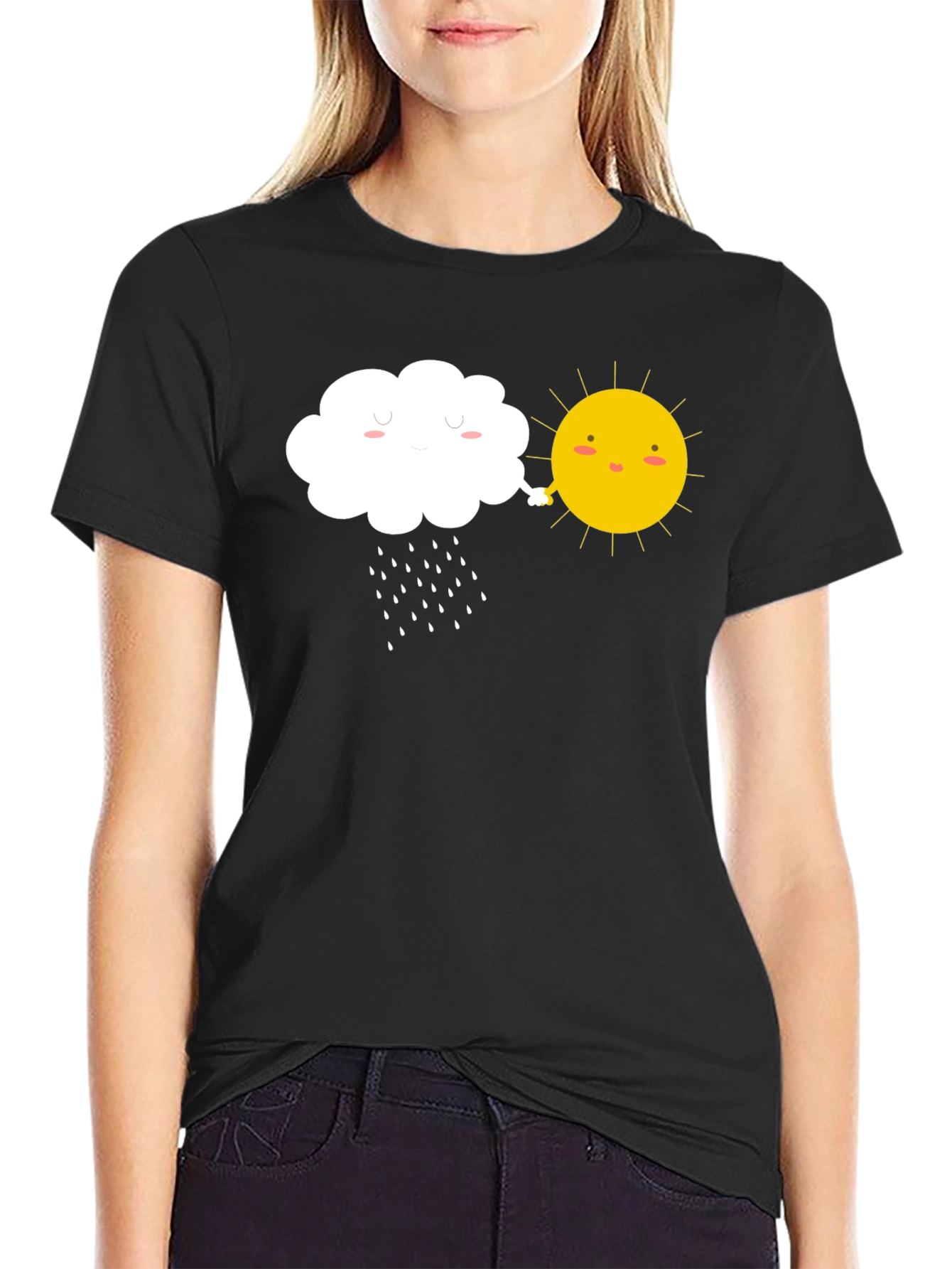 Cute Sun and Cloud Graphic Tee