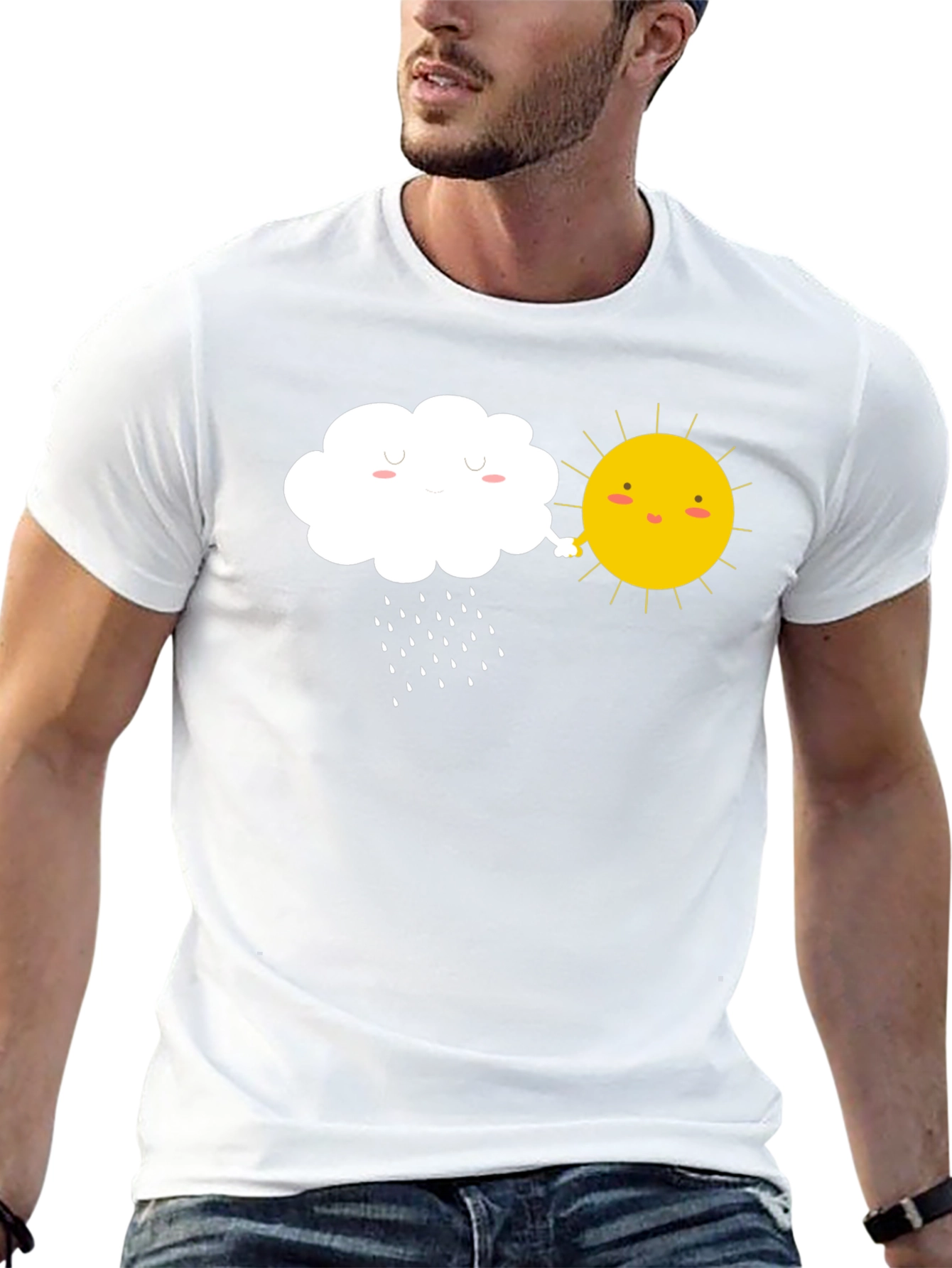Cute Sun and Cloud Graphic Tee