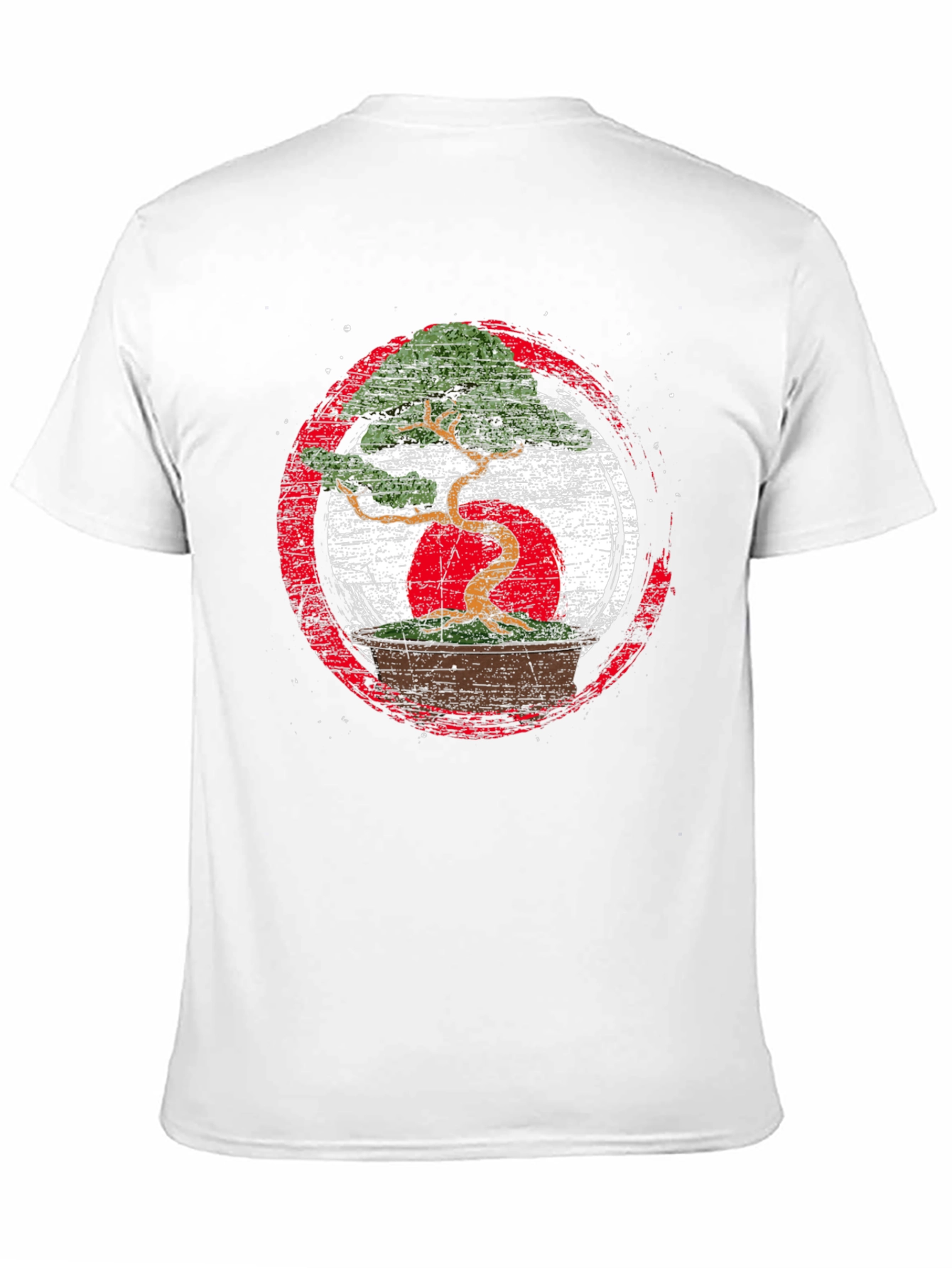 Bonsai Tree Japan Flag Graphic T-Shirt