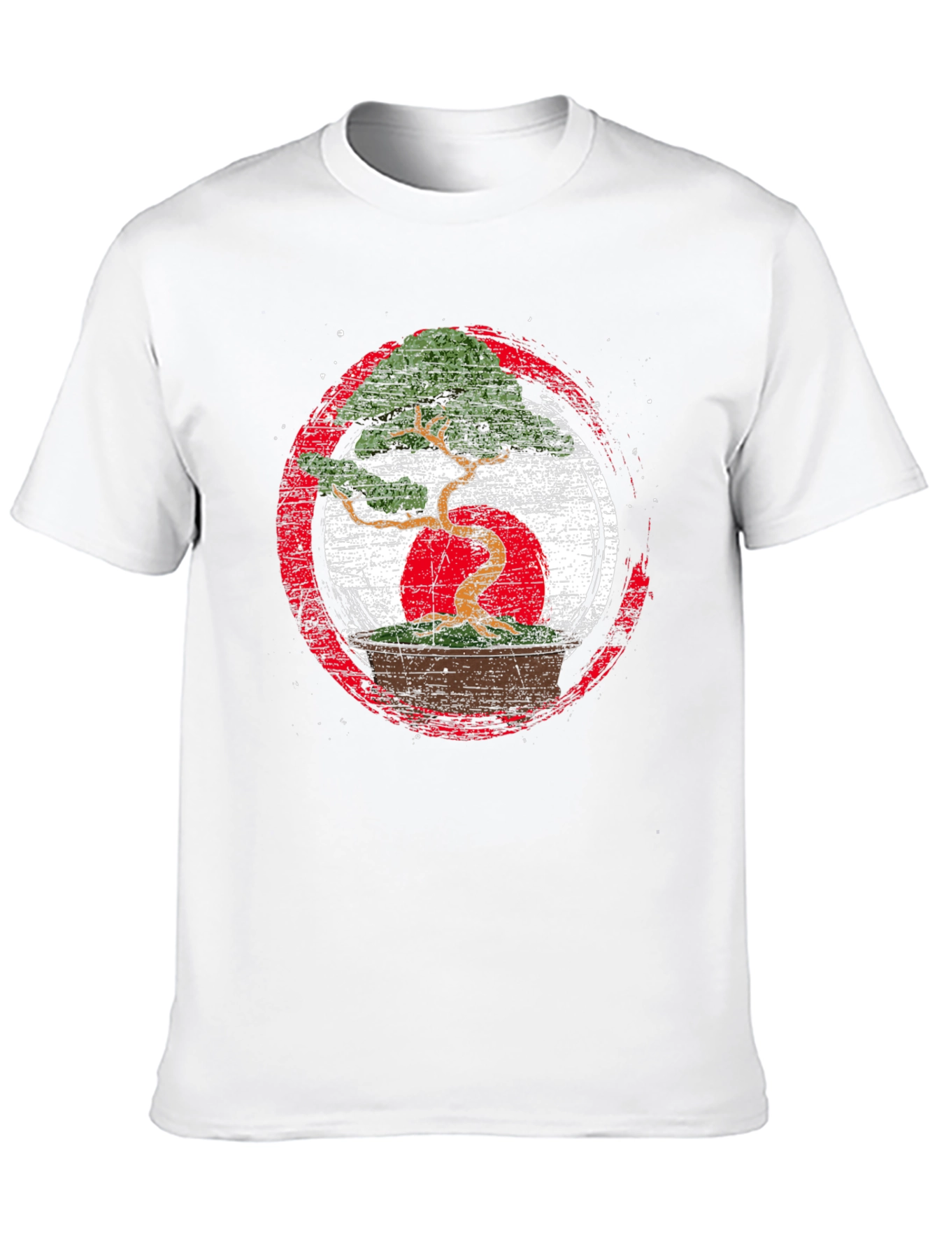 Bonsai Tree Japan Flag Graphic T-Shirt