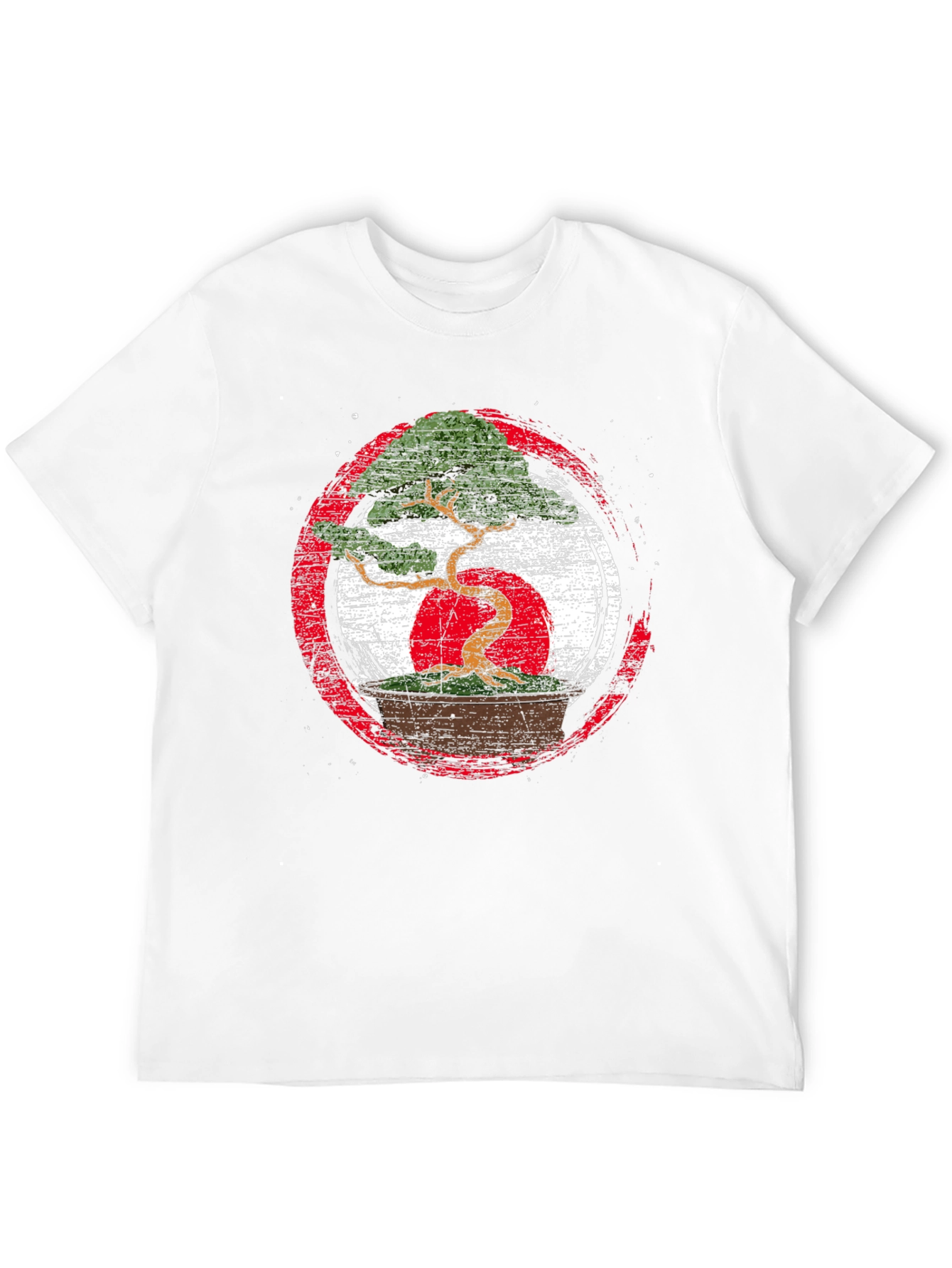 Bonsai Tree Japan Flag Graphic T-Shirt