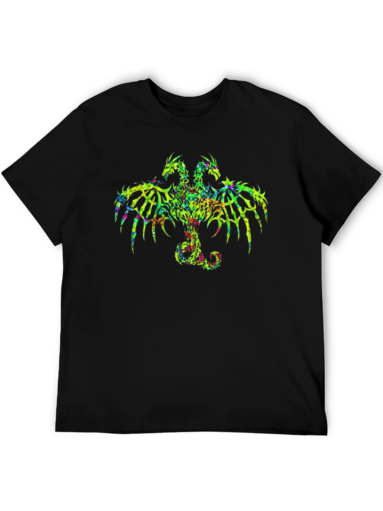 Three-Headed Dragon Graphic Tee - Black