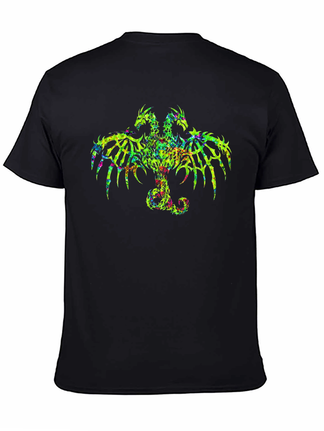 Three-Headed Dragon Graphic Tee - Black