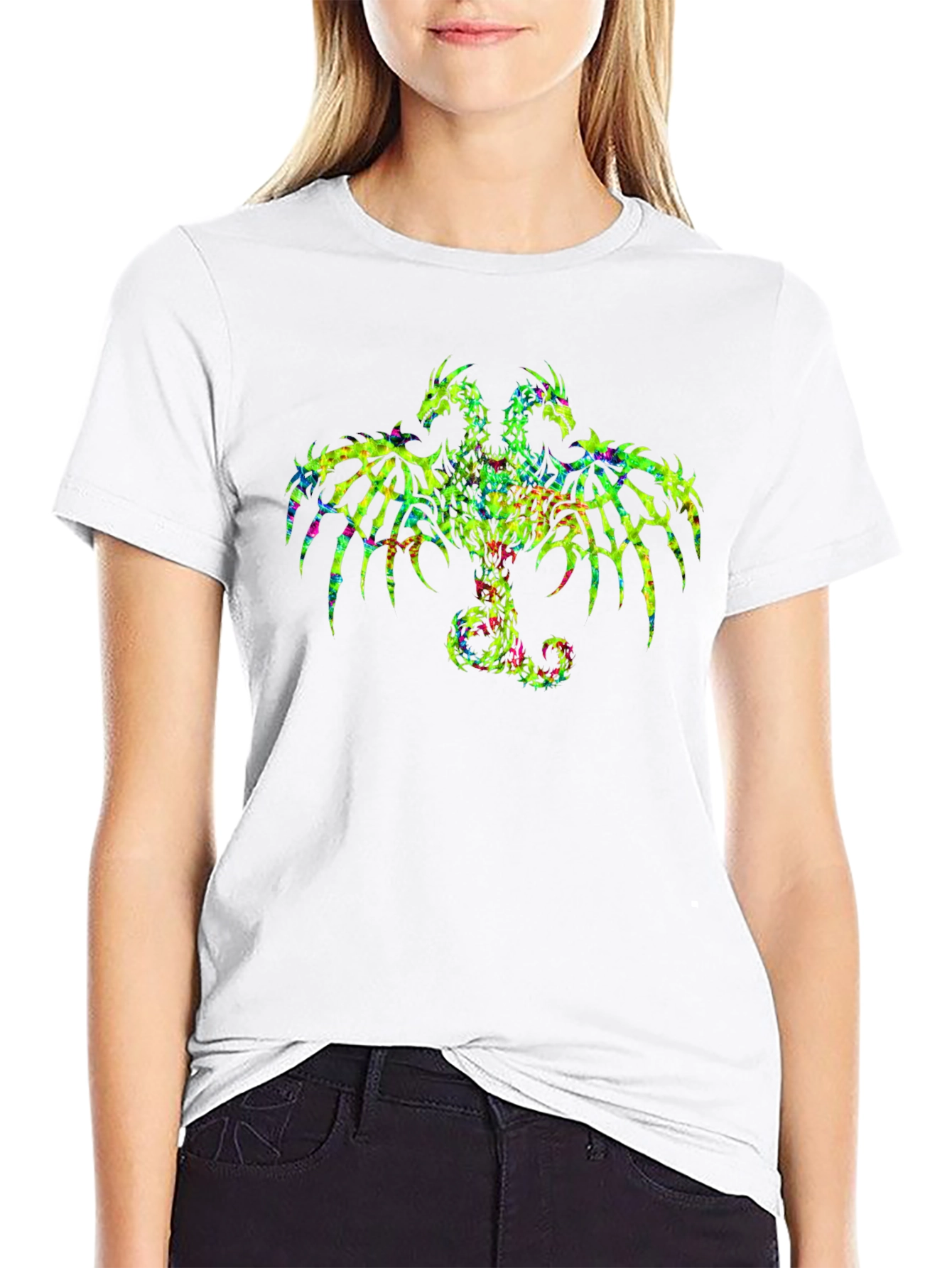 Three-Headed Dragon Graphic Tee - Black