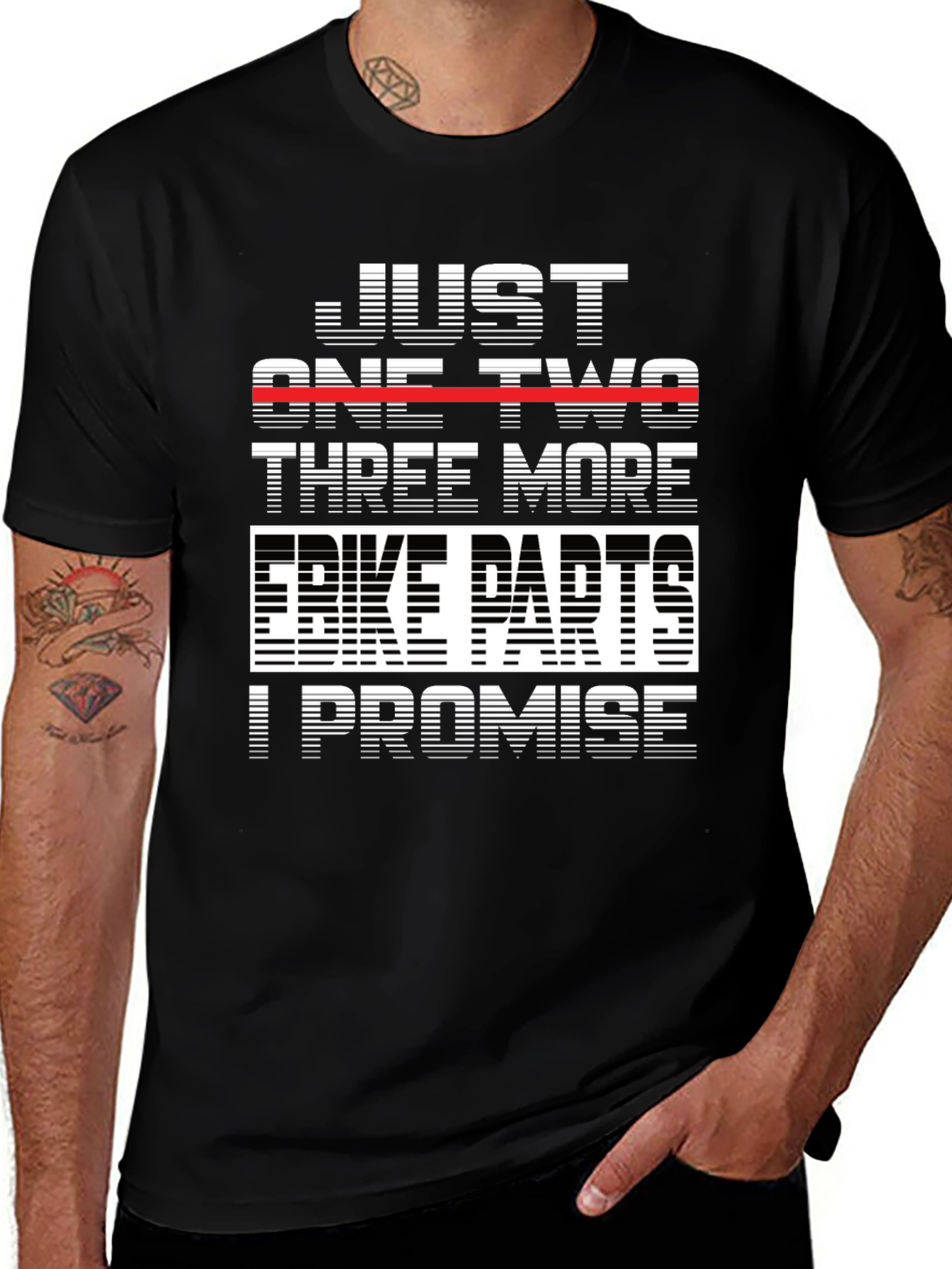 Just One Two Three More Bike Parts T-Shirt